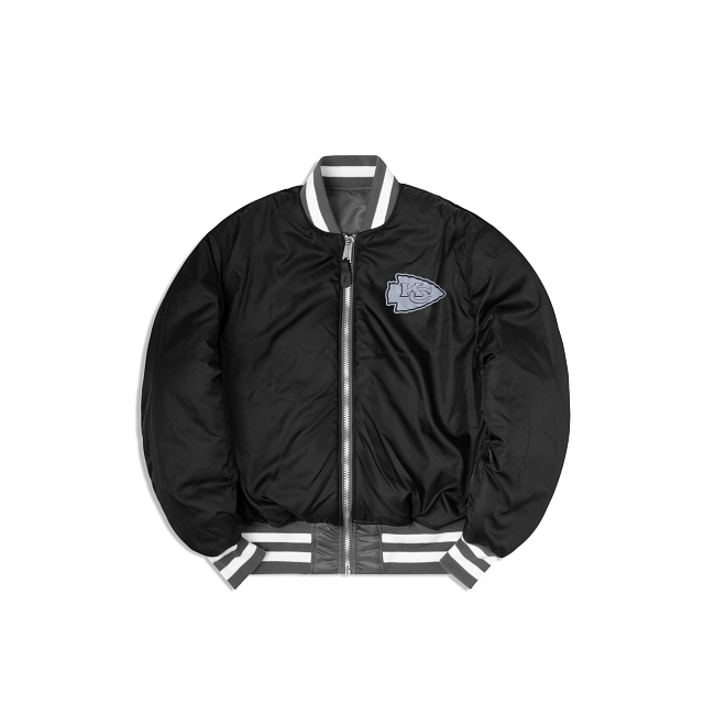 Alpha Industries X Kansas City Chiefs Gray MA-1 Bomber Jacket - Image 6