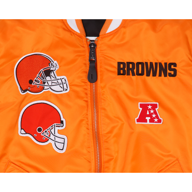 Alpha Industries X Cleveland Browns MA-1 Bomber Jacket - Image 3