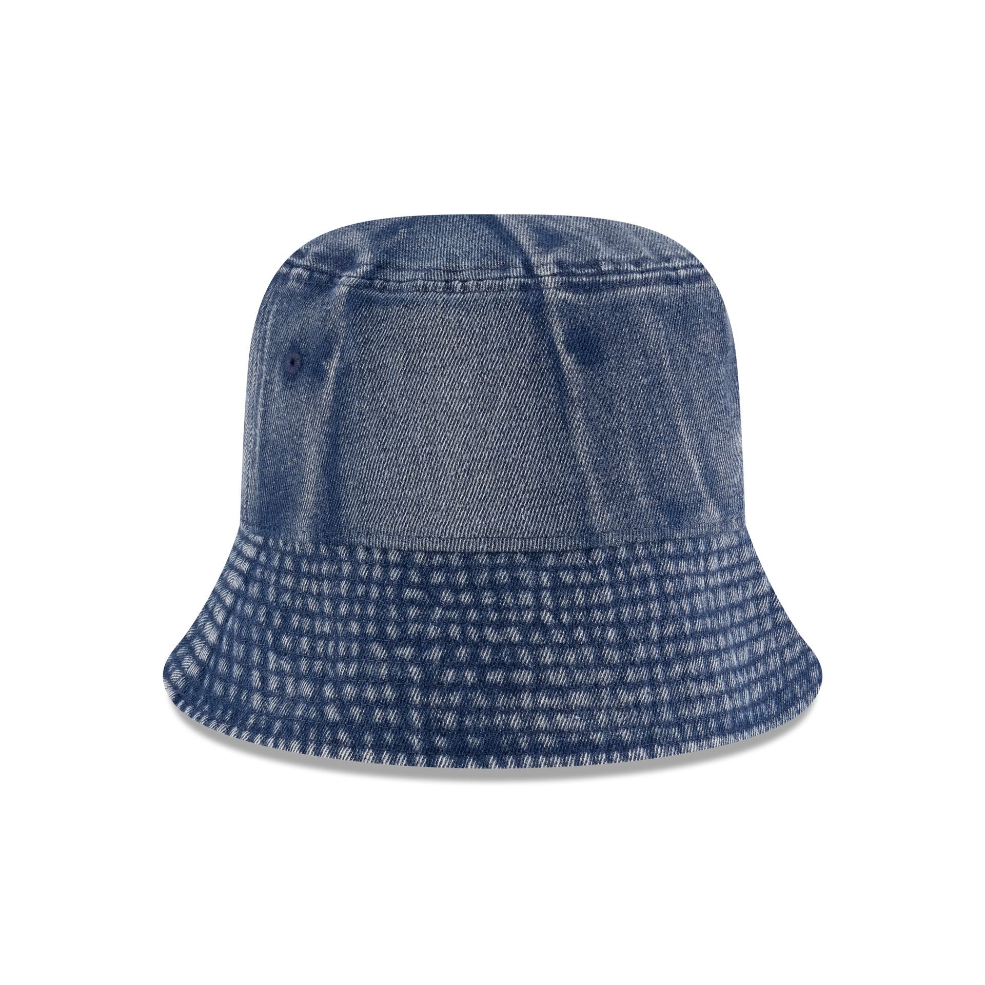 New Era Cap Blue Denim Bucket Hat - Image 2