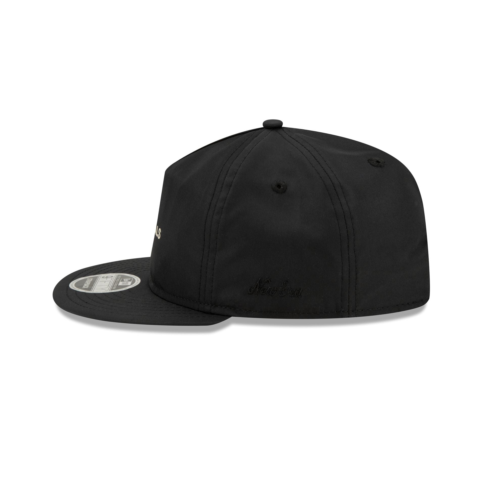 Fear Of God Essentials Retro Crown Black Alternate 9FIFTY Strapback Hat - Image 4