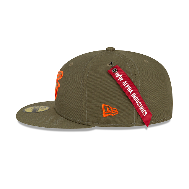 Alpha Industries X Baltimore Orioles Green 59FIFTY Fitted Hat - Image 4