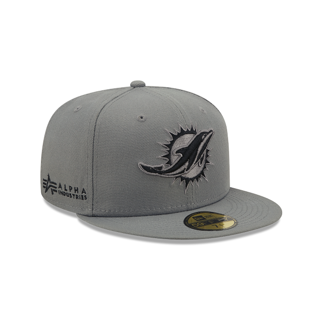 Alpha Industries X Miami Dolphins Gray 59FIFTY Fitted Hat - Image 3