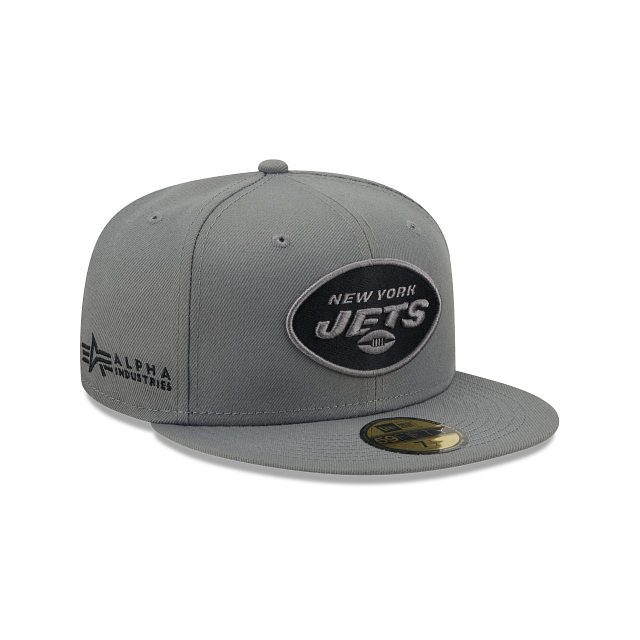 Alpha Industries X New York Jets Gray 59FIFTY Fitted Hat - Image 3
