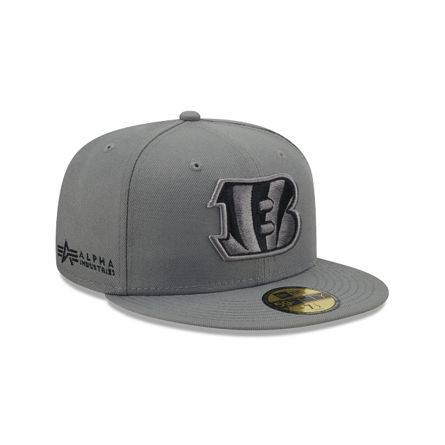 Alpha Industries X Cincinnati Bengals Gray 59FIFTY Fitted Hat - Image 3
