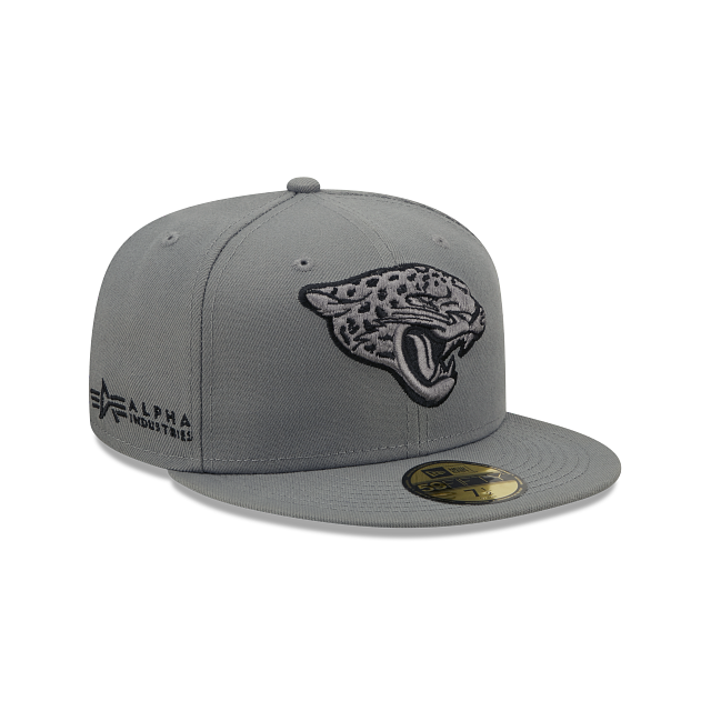 Alpha Industries X Jacksonville Jaguars Gray 59FIFTY Fitted Hat - Image 3