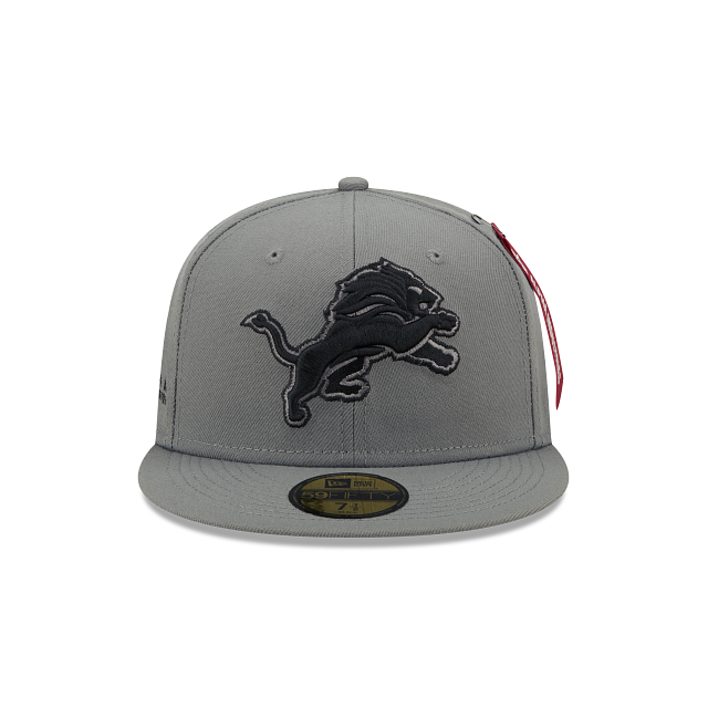 Alpha Industries X Detroit Lions Gray 59FIFTY Fitted Hat - Image 2