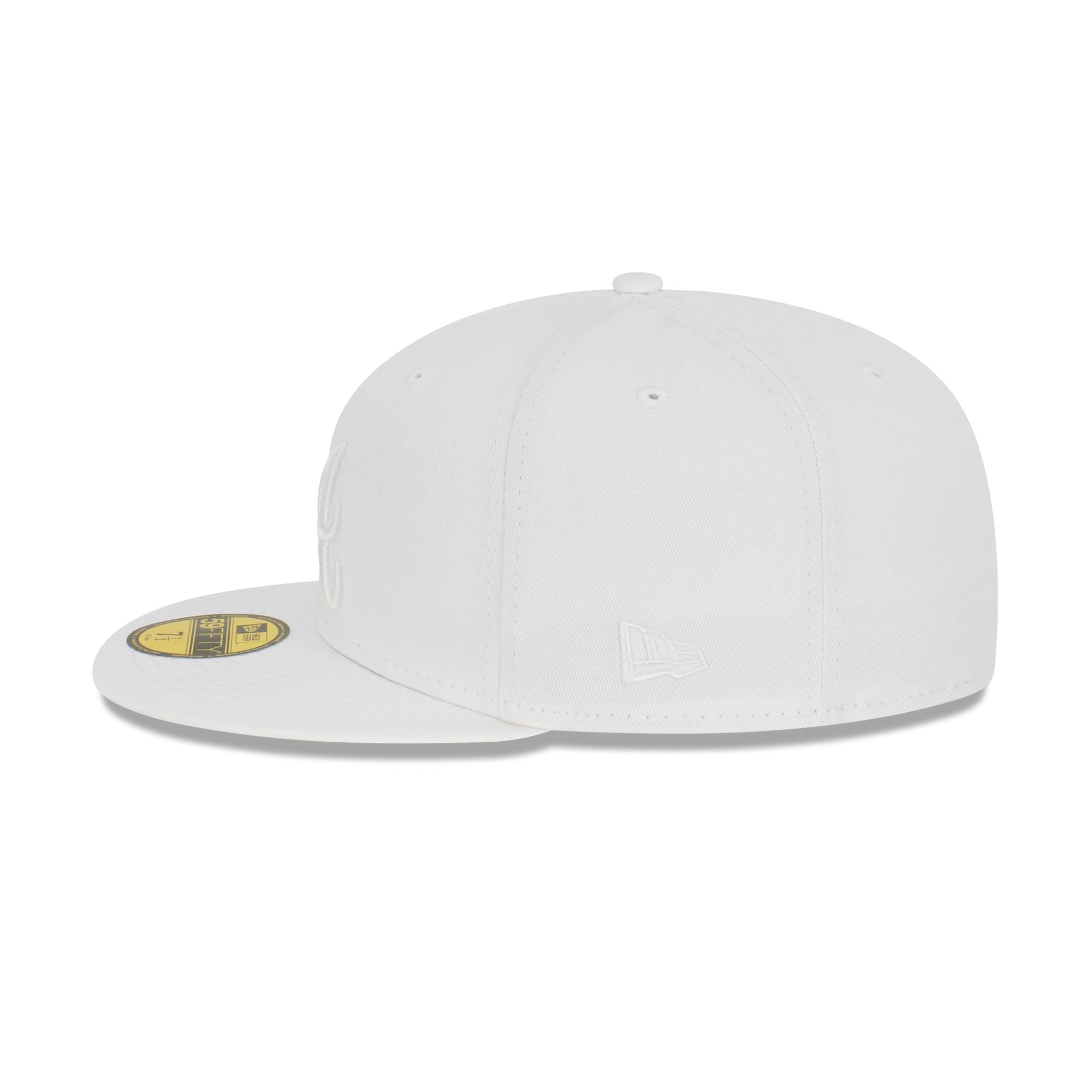 Atlanta Braves Basic White 59FIFTY Fitted Hat - Image 4