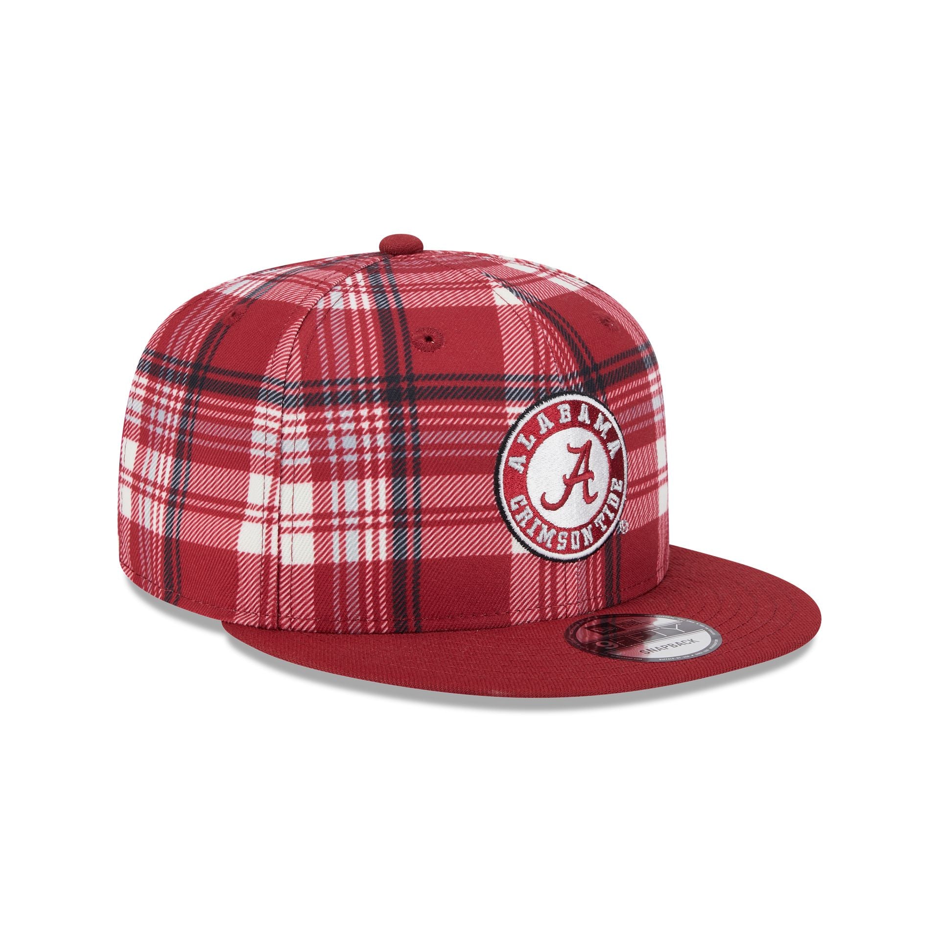 Alabama Crimson Tide Plaid 9FIFTY Snapback Hat - Image 3