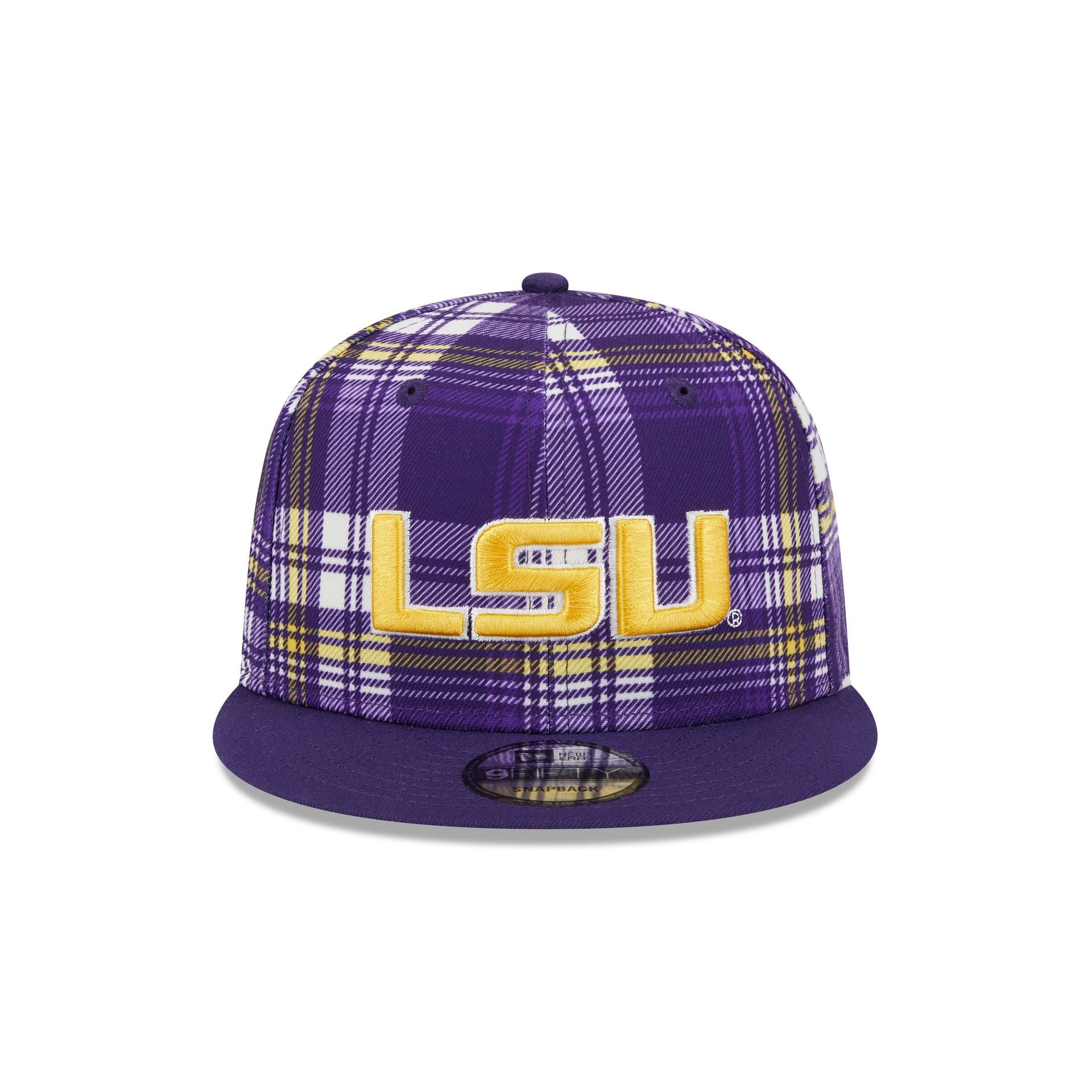 LSU Tigers Plaid 9FIFTY Snapback Hat - Image 2