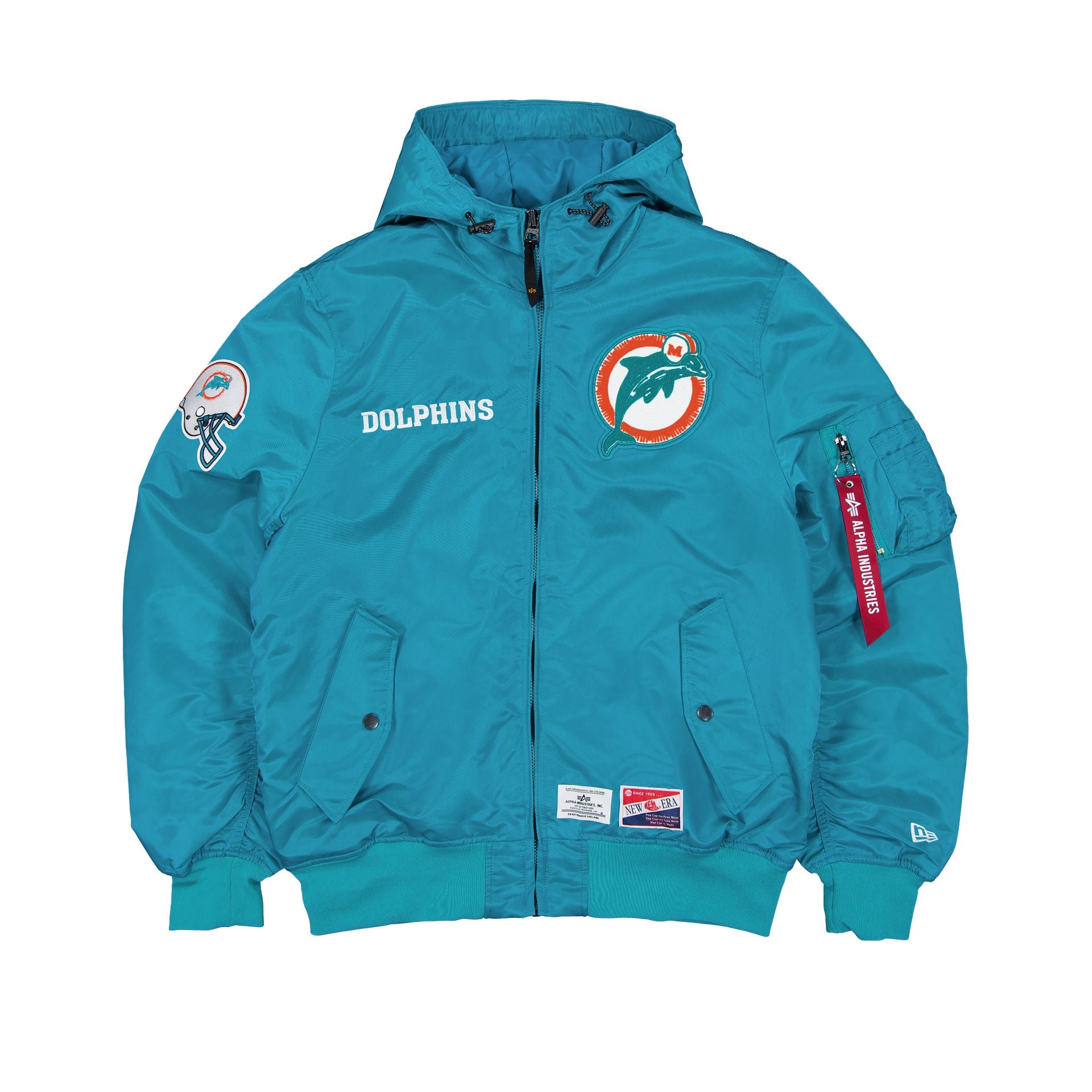 Alpha Industries x Miami Dolphins Historic L-2B Hooded Bomber Jacket