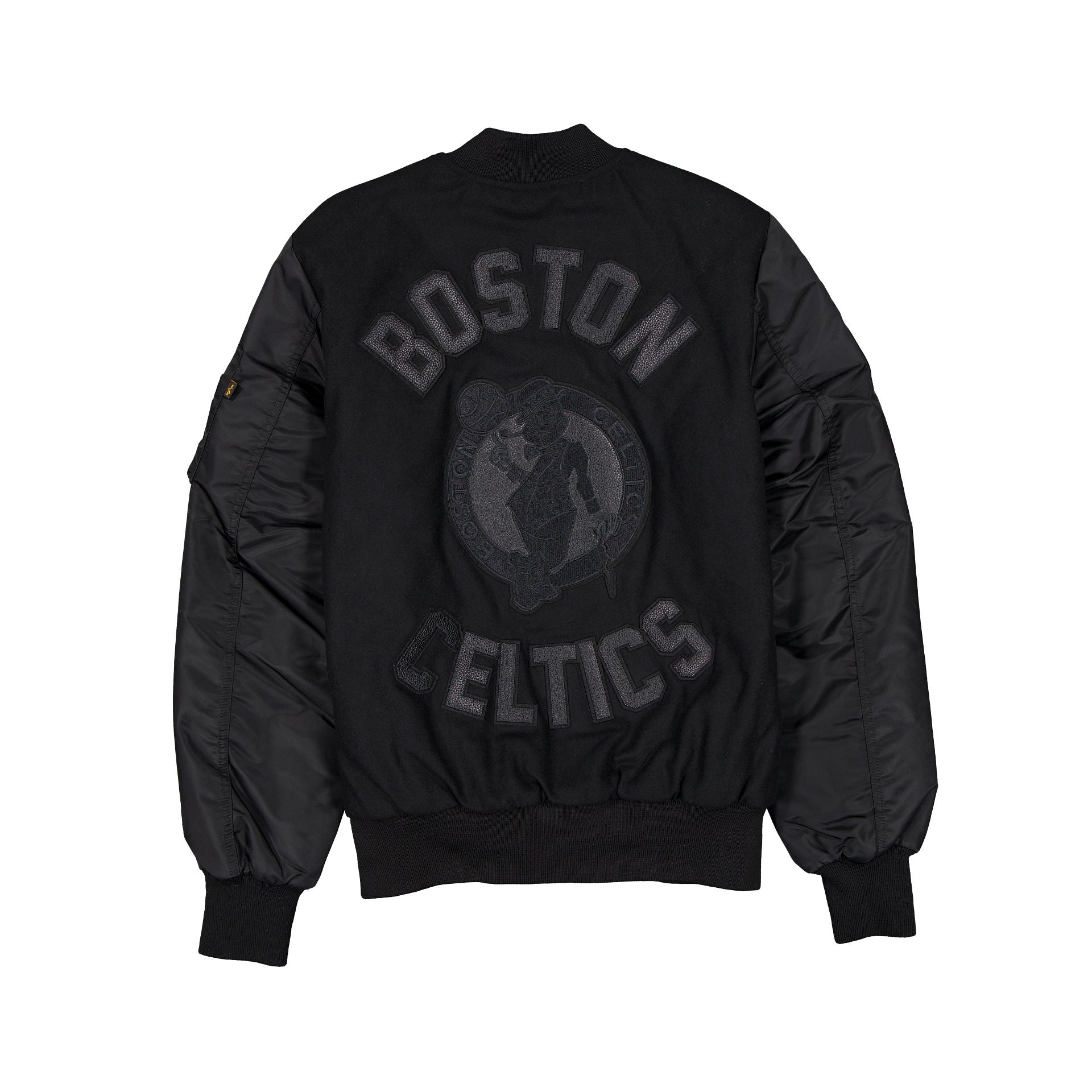 Alpha Industries x Boston Celtics MA-1 Wool Varsity Jacket Black - Image 3