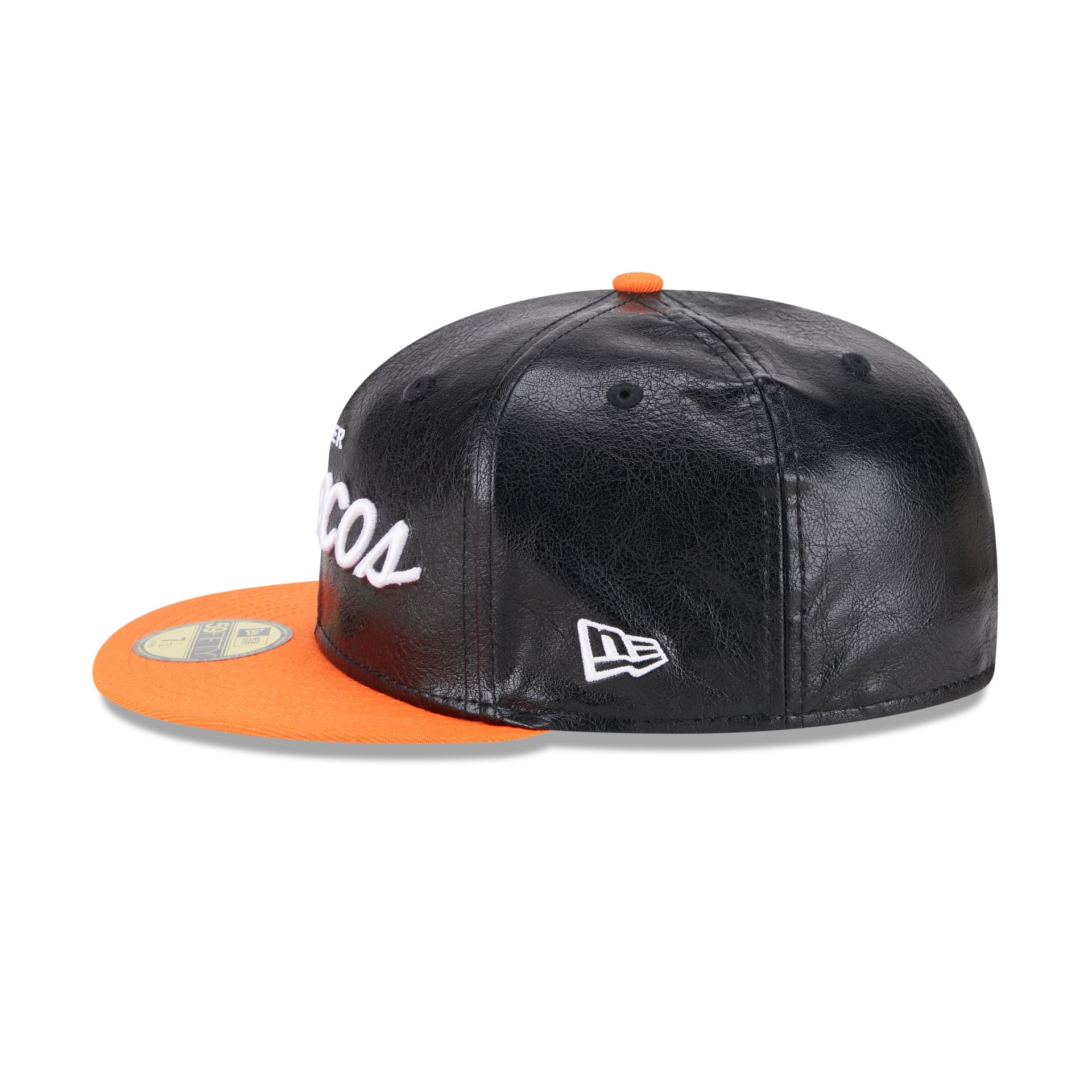 Denver Broncos Faux Leather Crown 59FIFTY Fitted Hat - Image 4