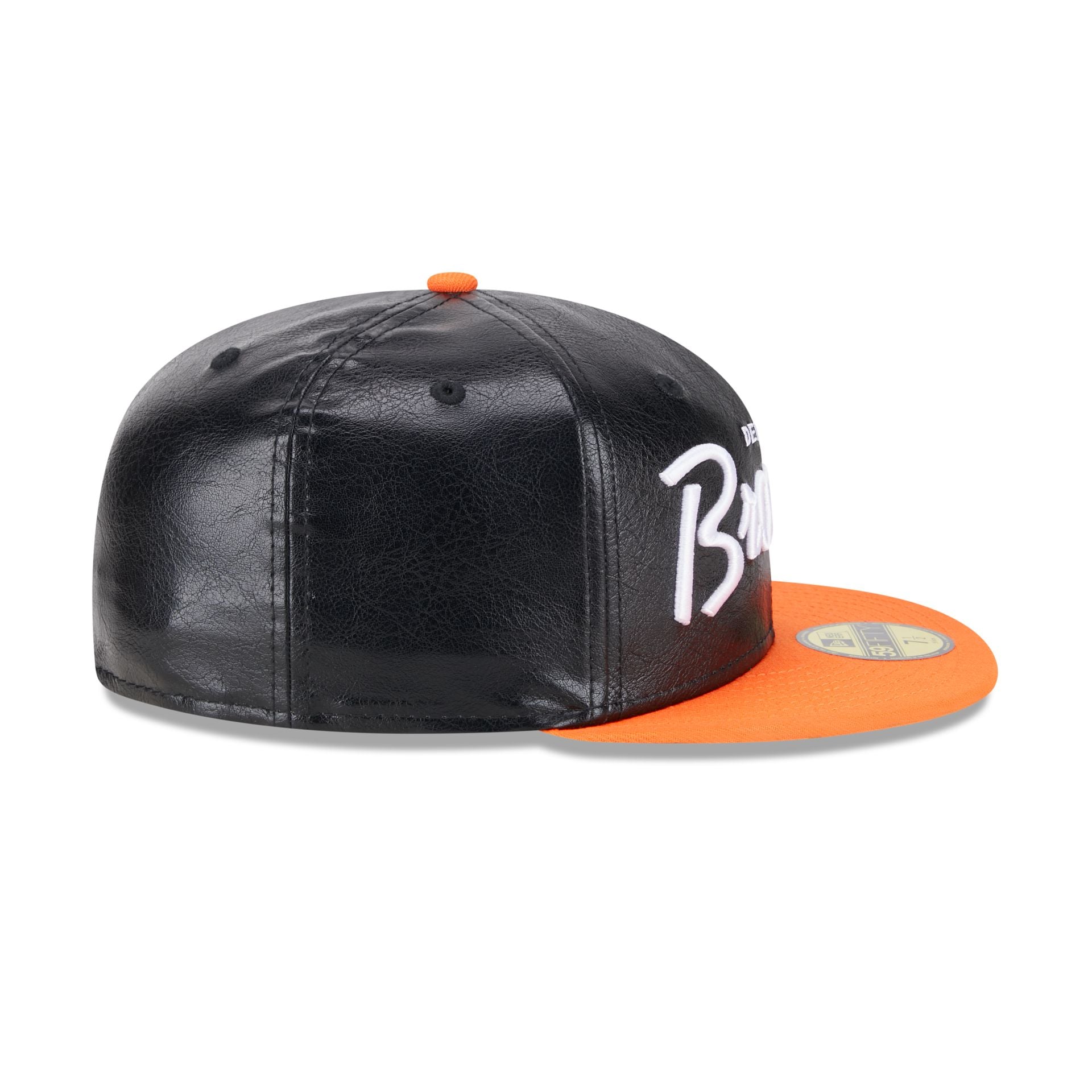 Denver Broncos Faux Leather Crown 59FIFTY Fitted Hat - Image 5