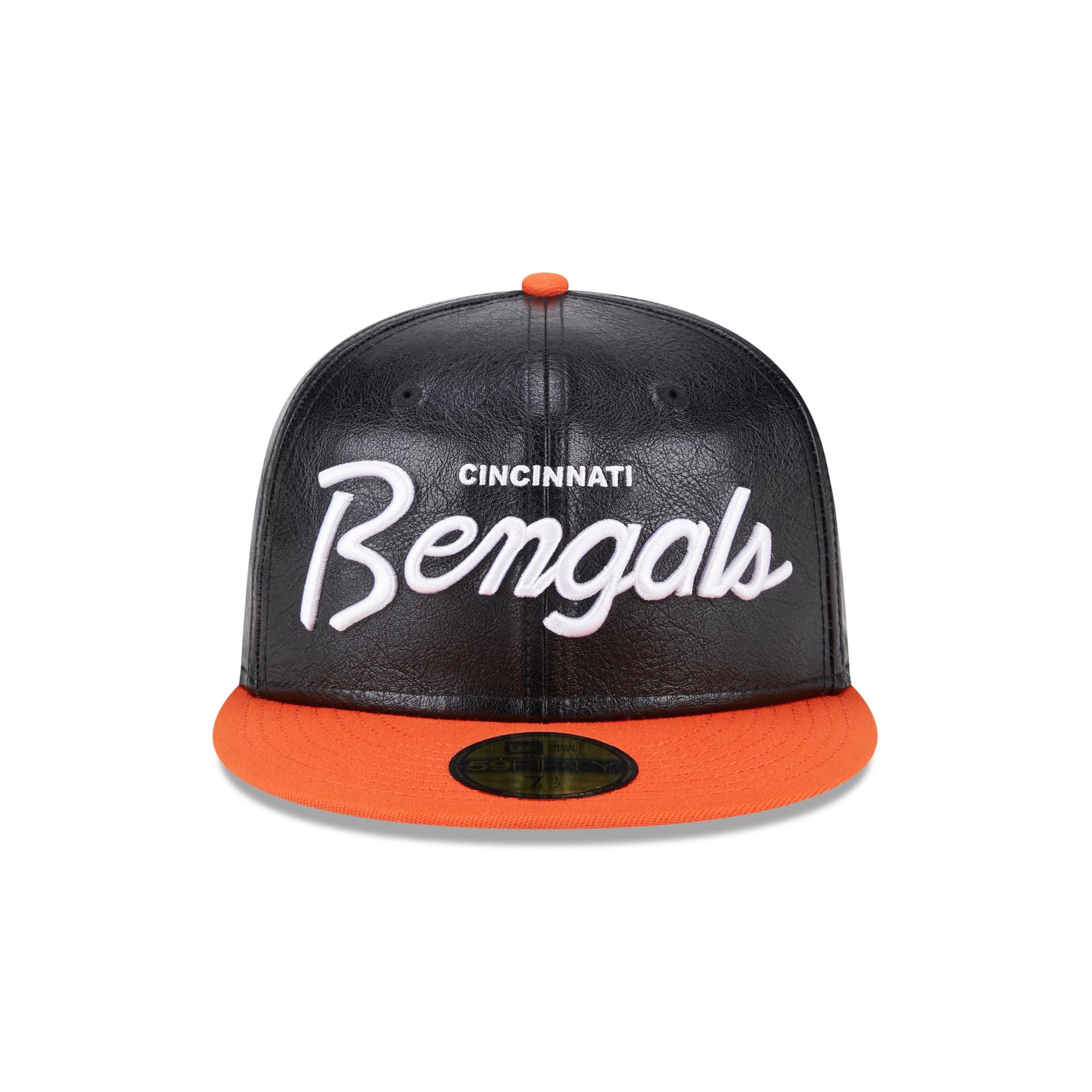 Cincinnati Bengals Faux Leather Crown 59FIFTY Fitted Hat - Image 2