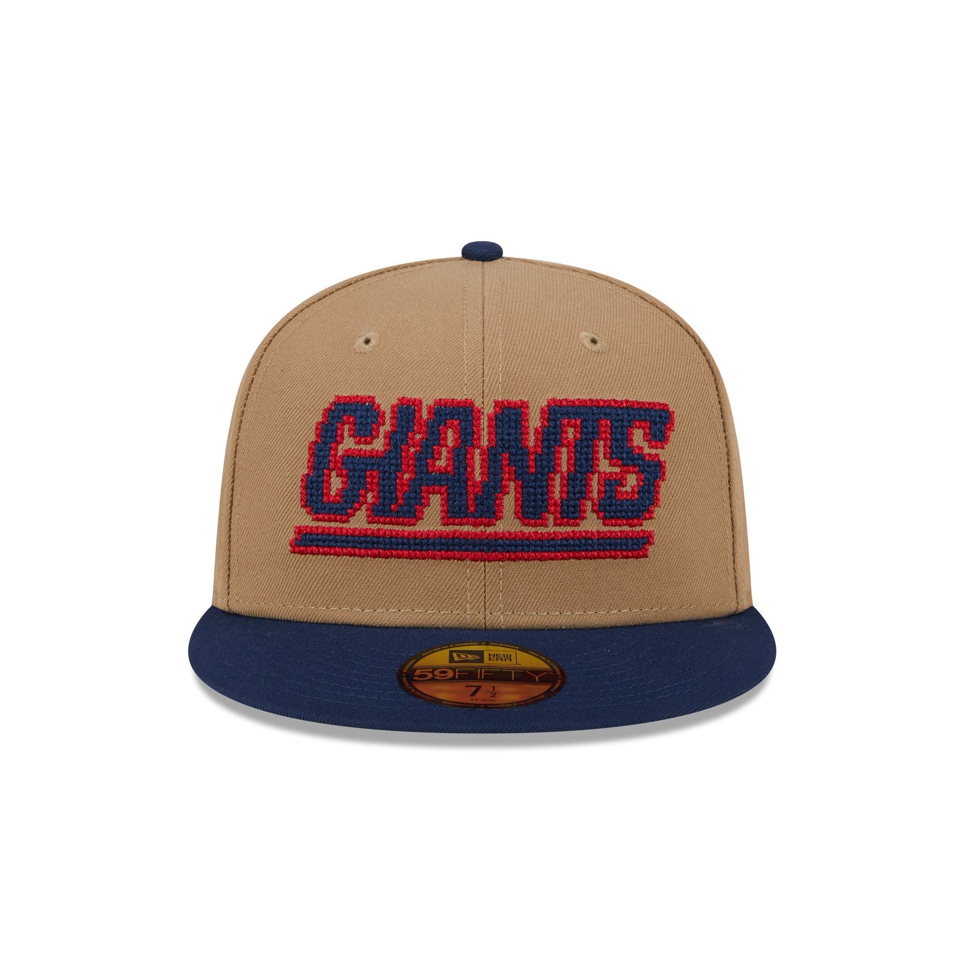 New York Giants Classic 8-Bit Wordmark 59FIFTY Fitted Hat - Image 2