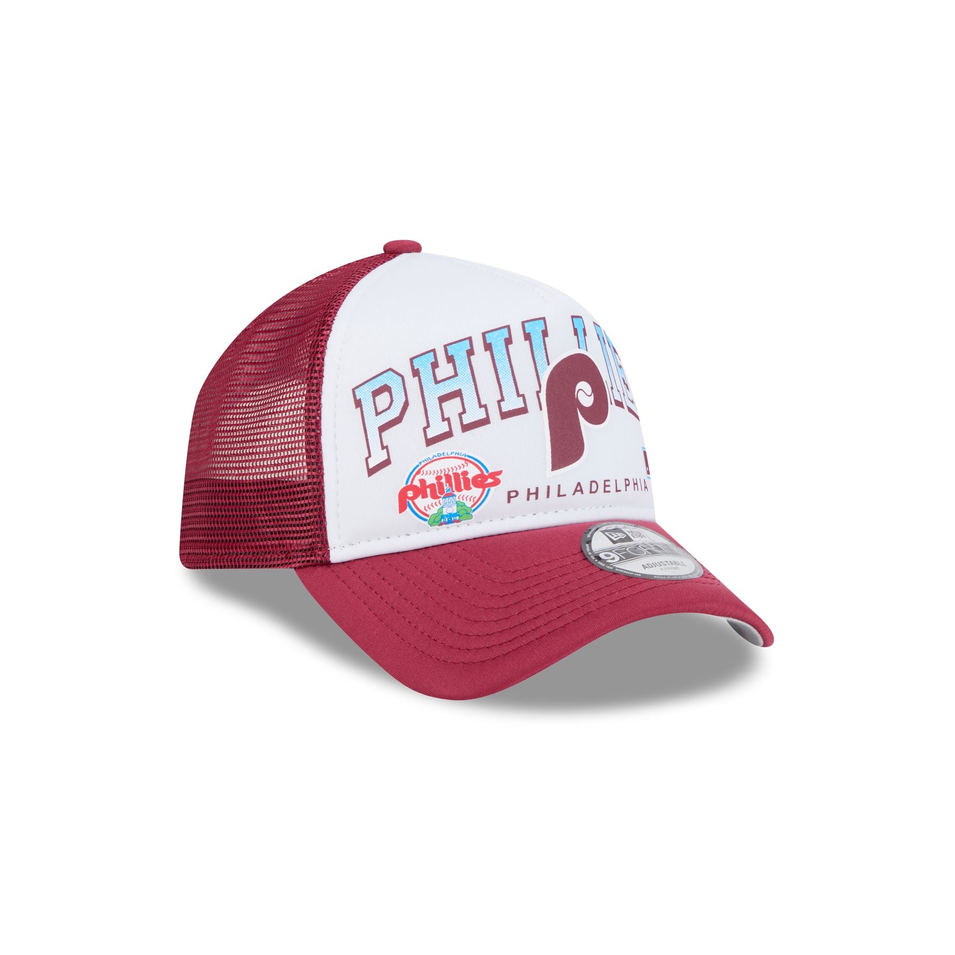 Philadelphia Phillies Sport Classics 9FORTY A-Frame Trucker Hat - Image 3