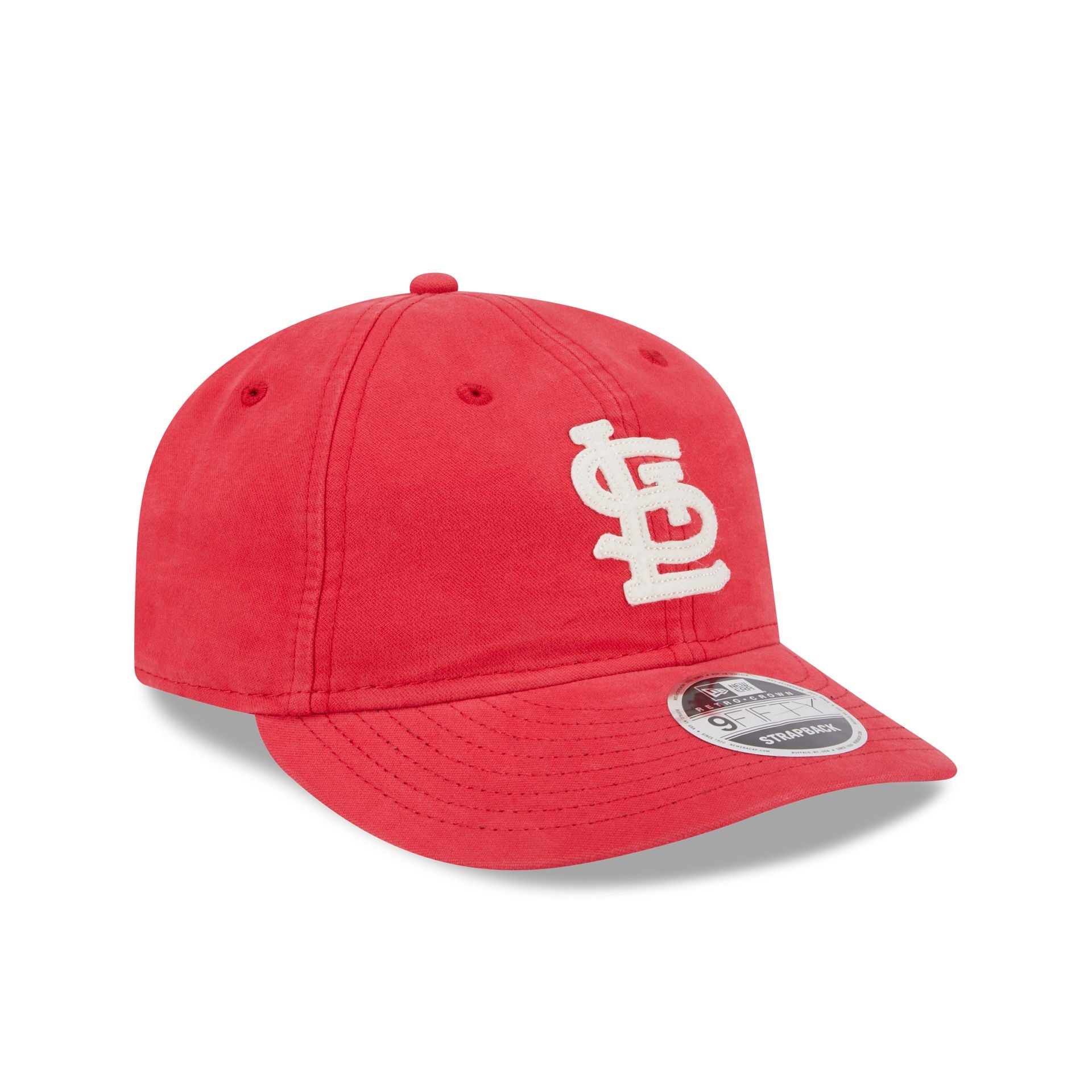St. Louis Cardinals Canvas Felt Retro Crown 9FIFTY Strapback Hat - Image 3