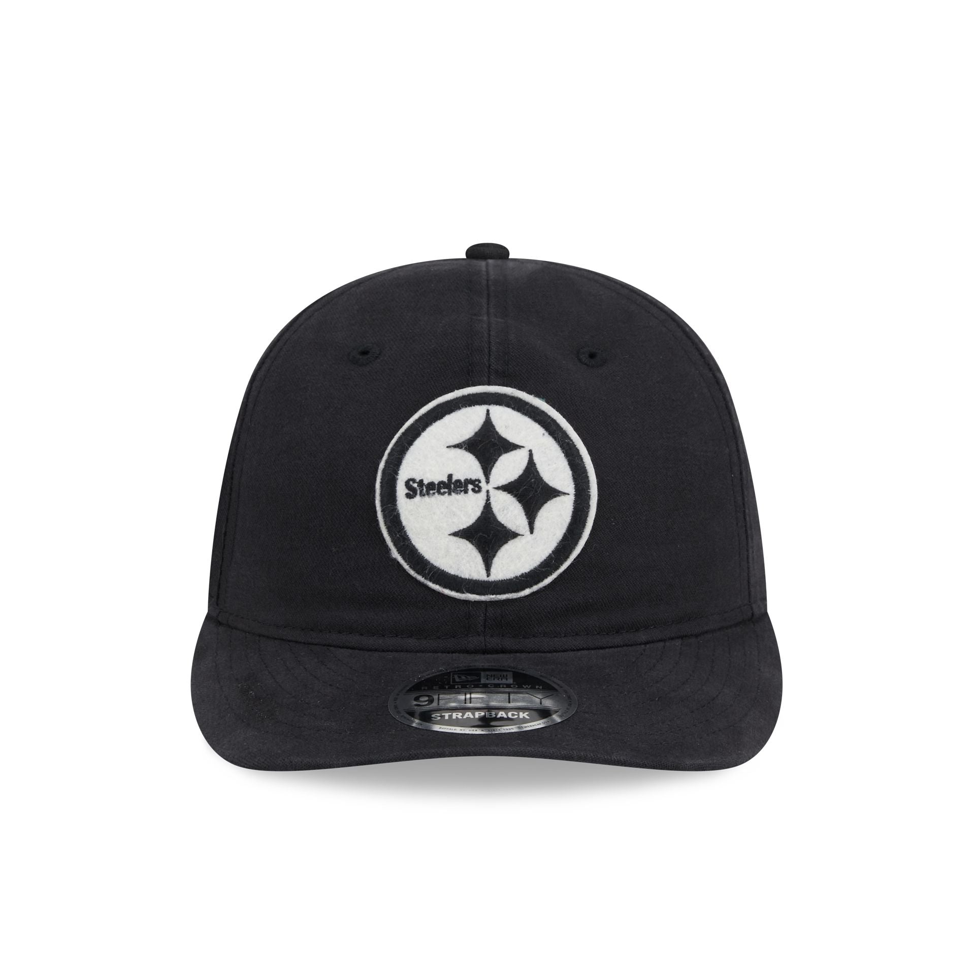 Pittsburgh Steelers Canvas Felt Retro Crown 9FIFTY Strapback Hat - Image 2