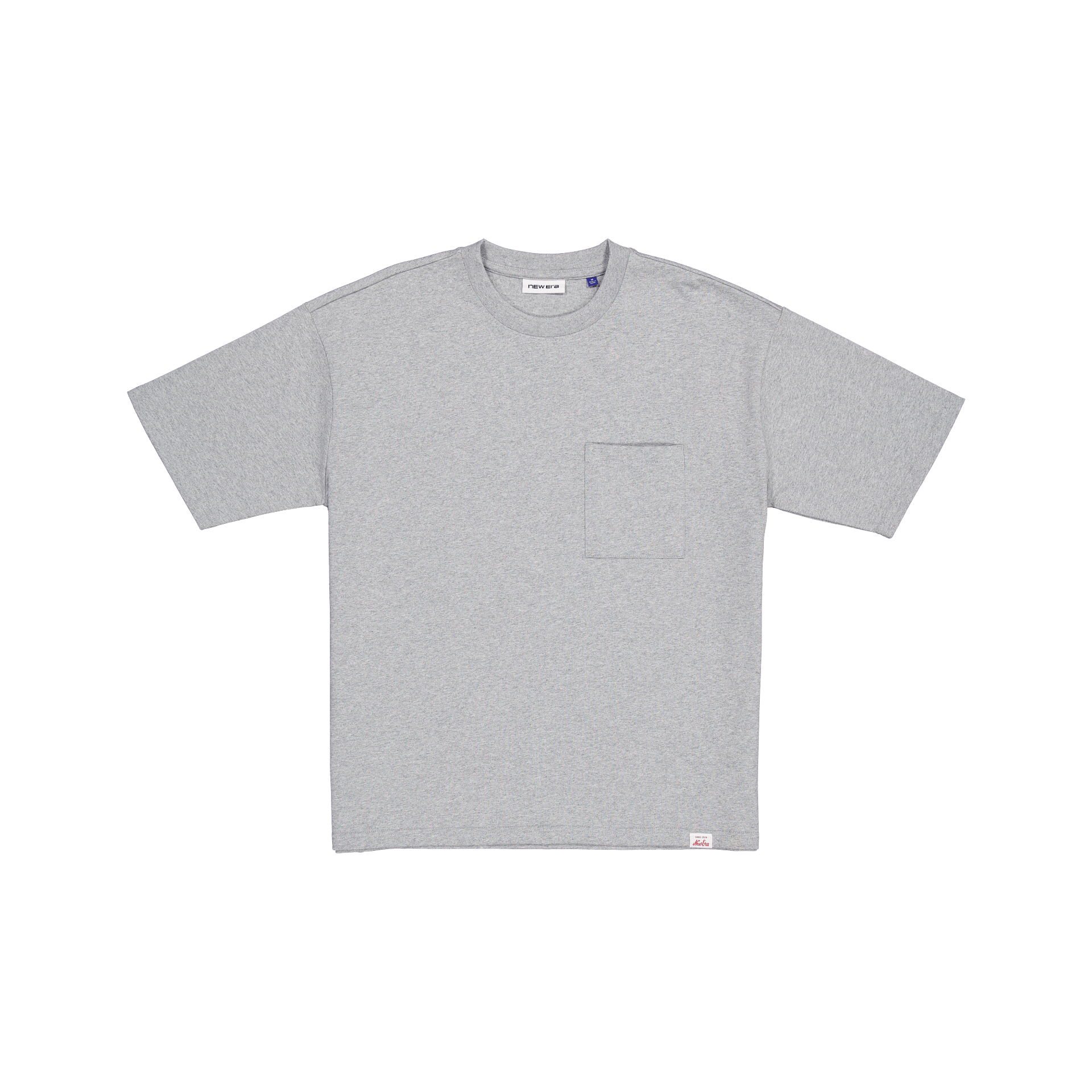 New Era Branded Alden Heavyweight Heather Gray Pocket T-Shirt