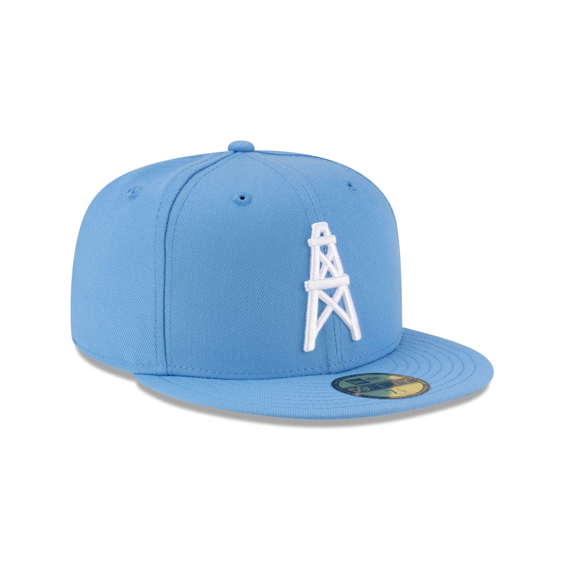Oilers Basic Sky Blue 59FIFTY Fitted Hat - Image 3