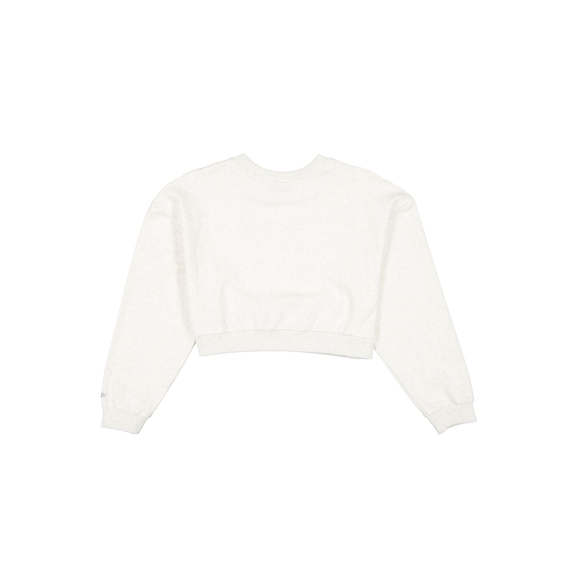 Los Angeles Dodgers Women's Cropped Heather Gray Crewneck - Image 2