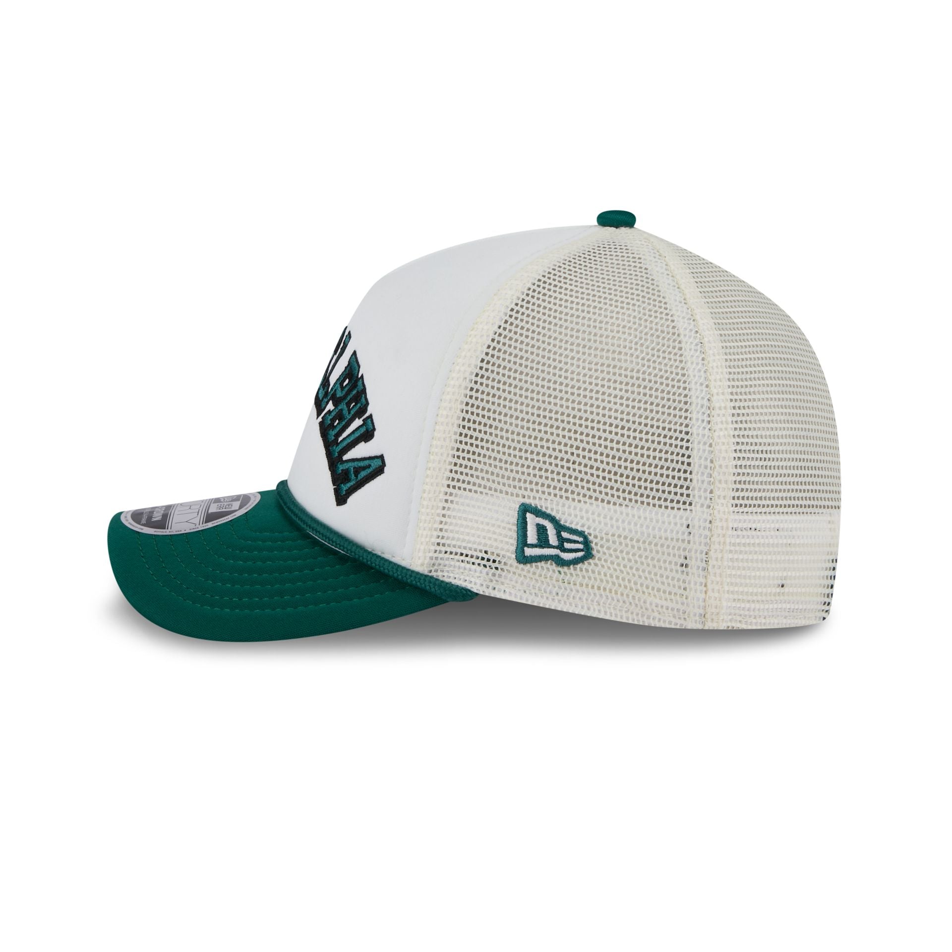 Philadelphia Eagles Chrome Arch 9FORTY M-Crown A-Frame Trucker Hat - Image 4