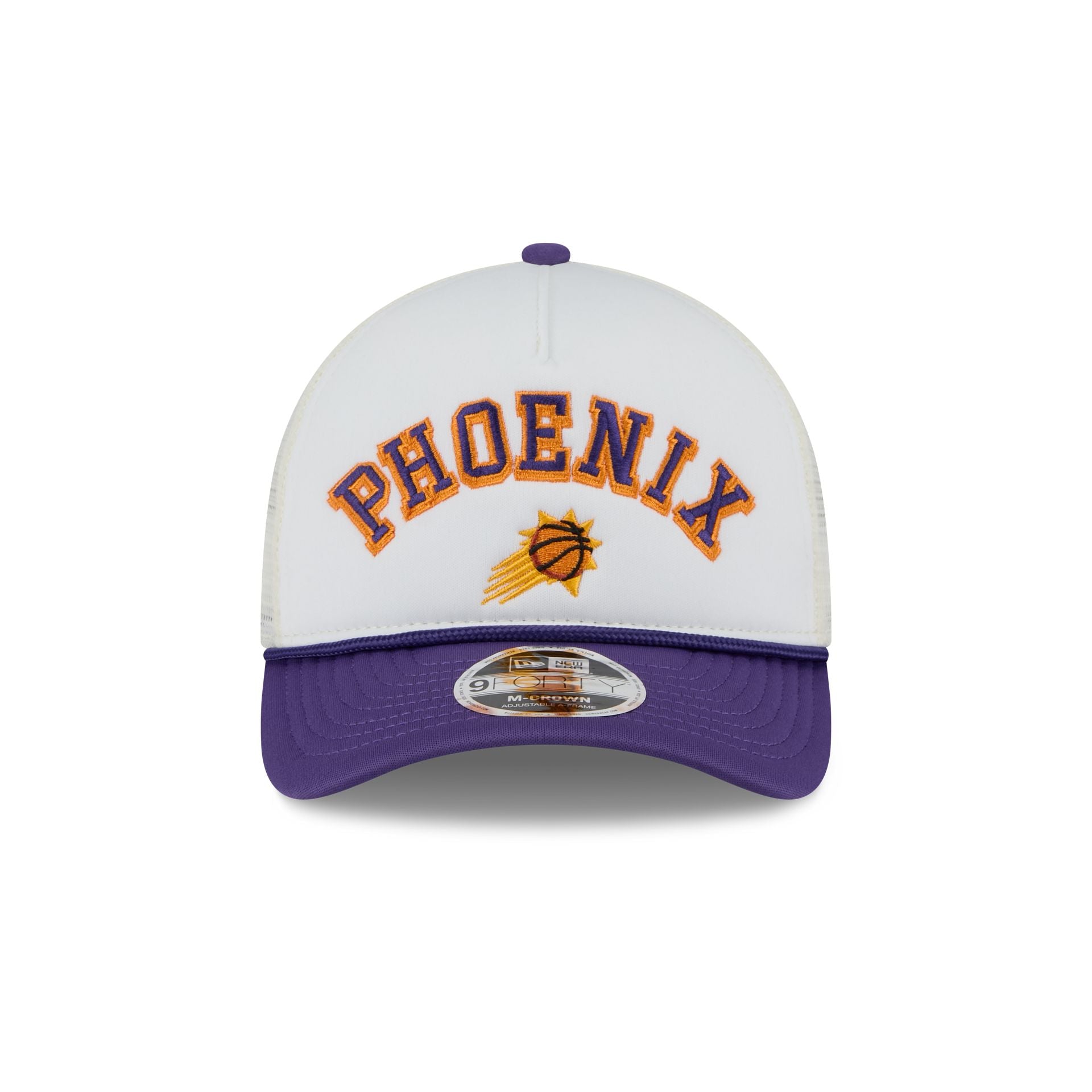 Phoenix Suns Chrome Arch 9FORTY M-Crown A-Frame Trucker Hat - Image 2