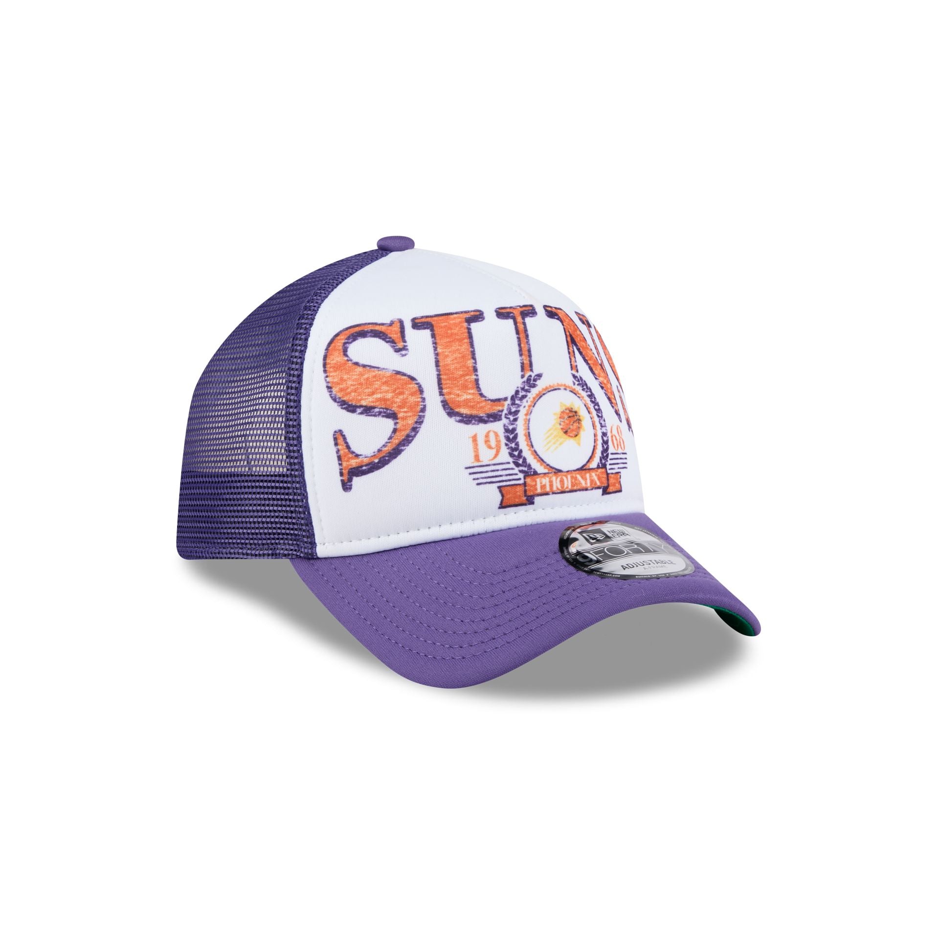 Phoenix Suns Distressed 9FORTY A-Frame Trucker Hat - Image 3