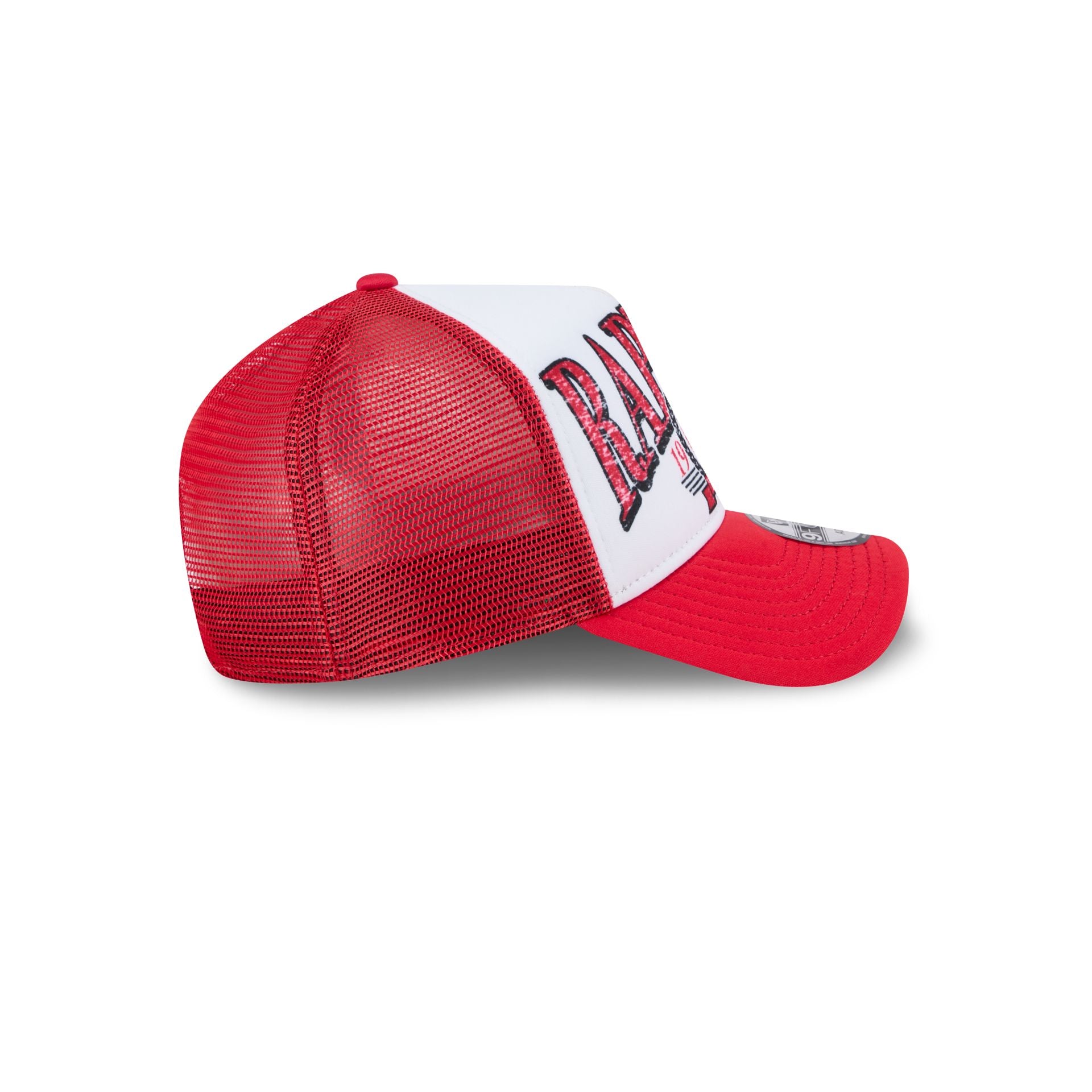 Toronto Raptors Distressed 9FORTY A-Frame Trucker Hat - Image 5
