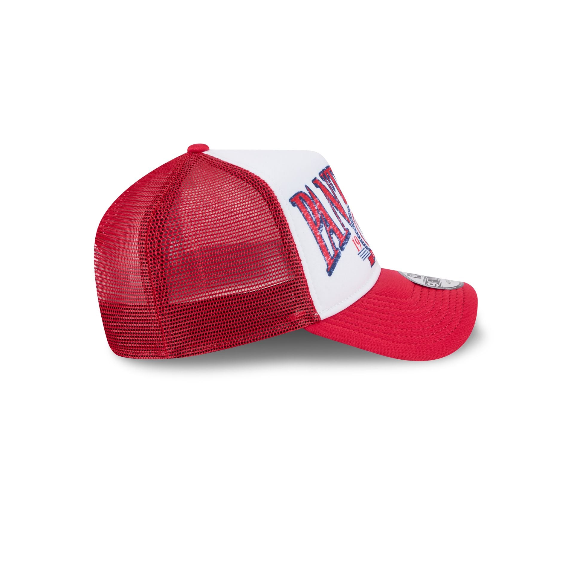 Florida Panthers Distressed 9FORTY A-Frame Trucker Hat - Image 5