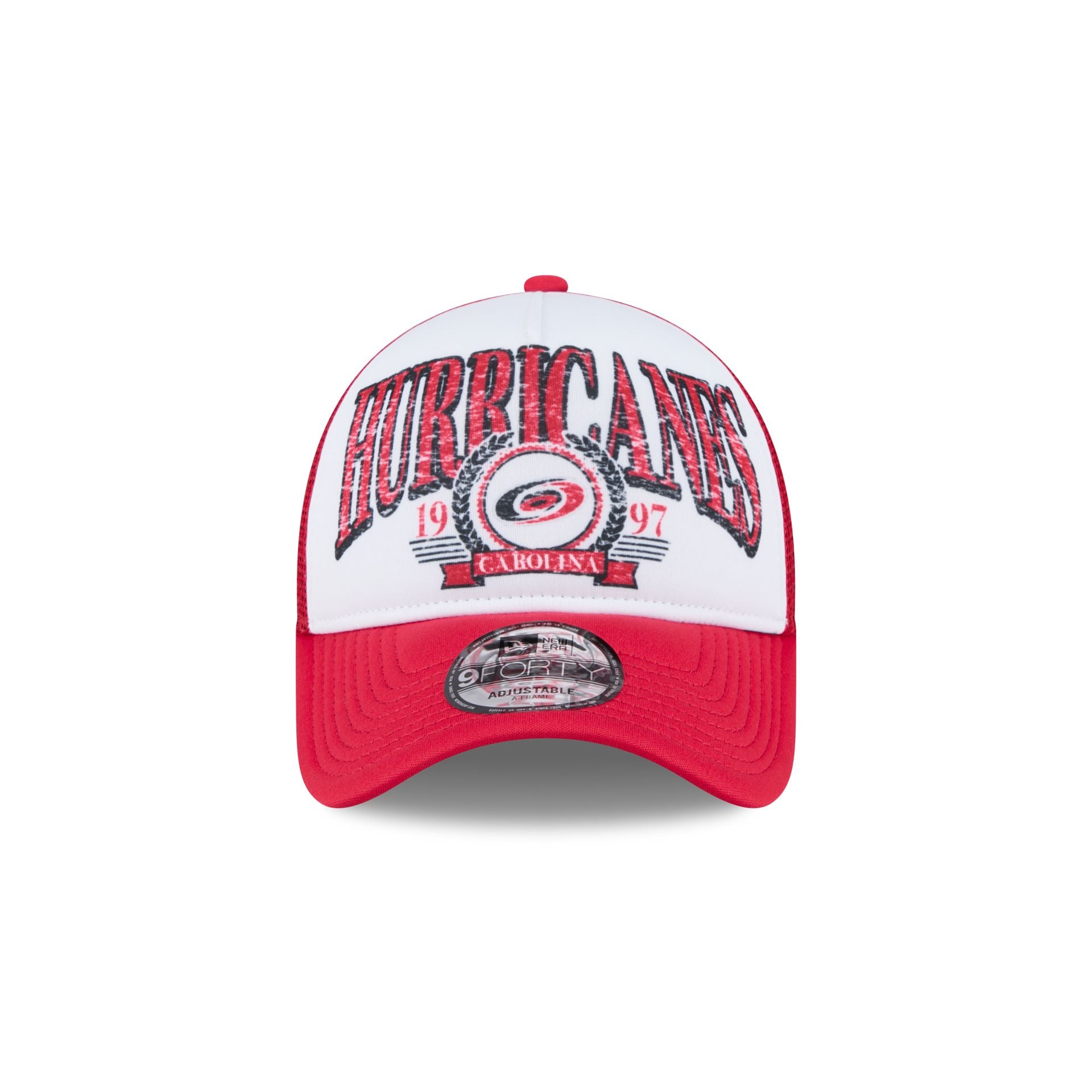 Carolina Hurricanes Distressed 9FORTY A-Frame Trucker Hat - Image 2