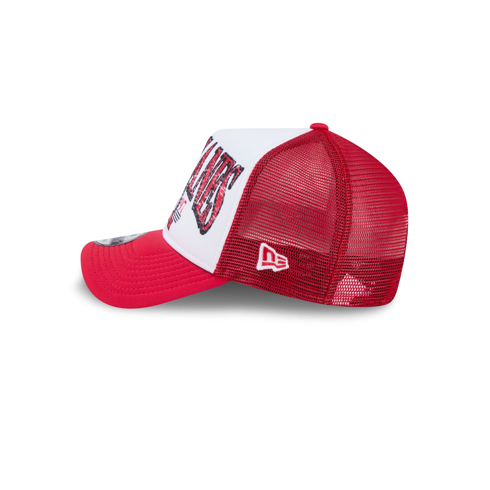 Carolina Hurricanes Distressed 9FORTY A-Frame Trucker Hat - Image 4