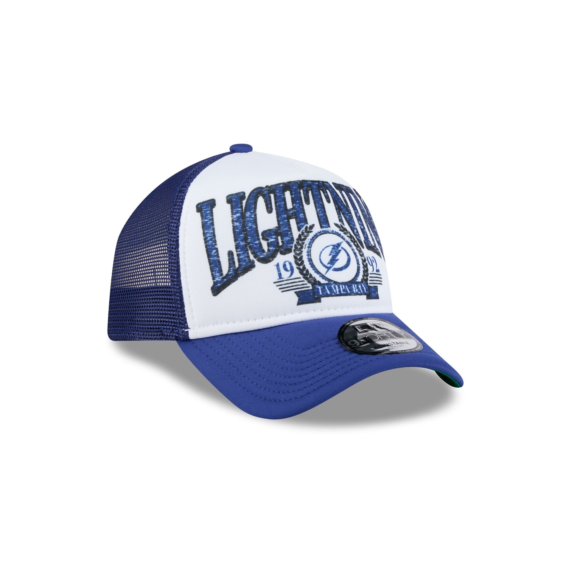Tampa Bay Lightning Distressed 9FORTY A-Frame Trucker Hat - Image 3