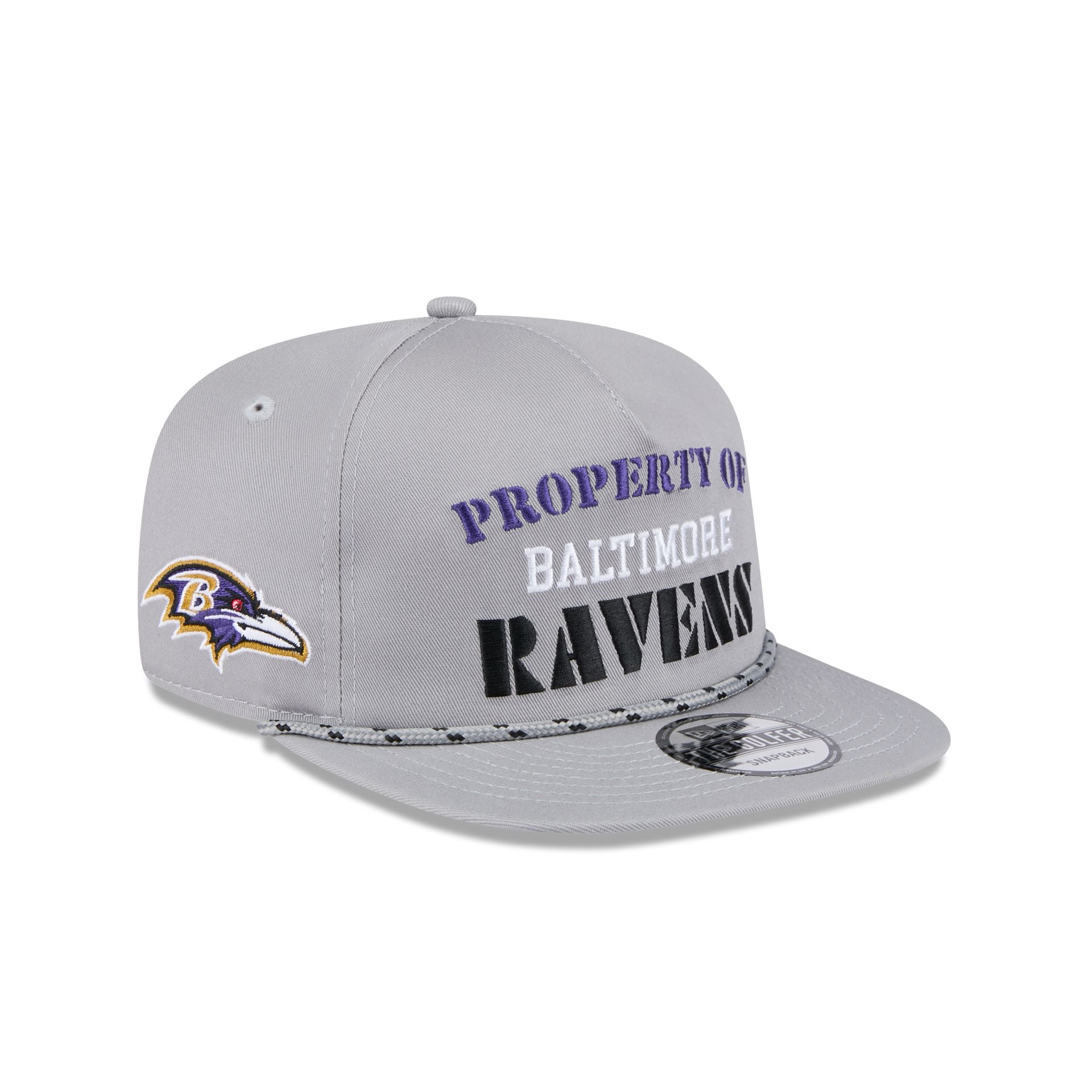 Baltimore Ravens Vintage Gray Rope Golfer Hat