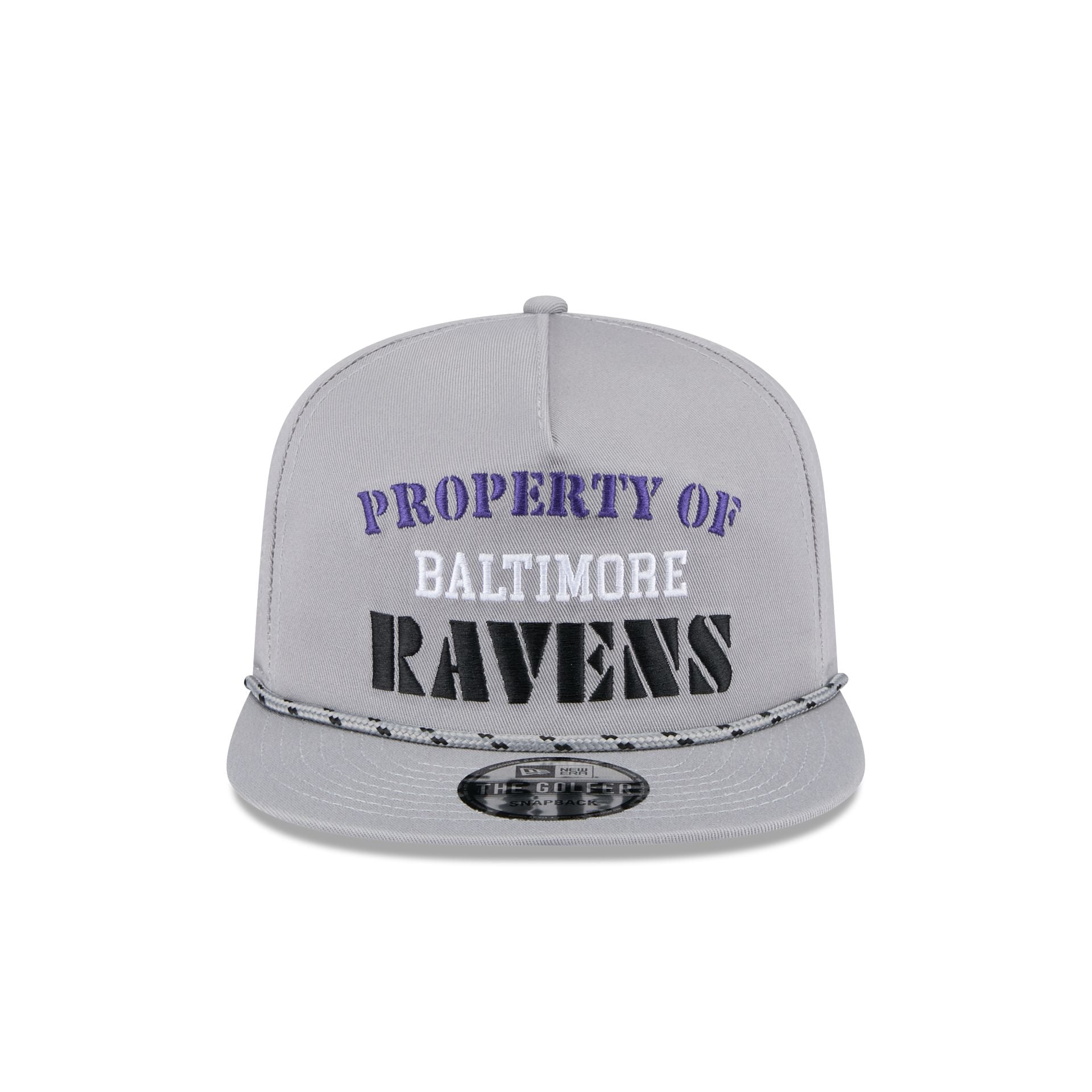 Baltimore Ravens Vintage Gray Rope Golfer Hat - Image 2