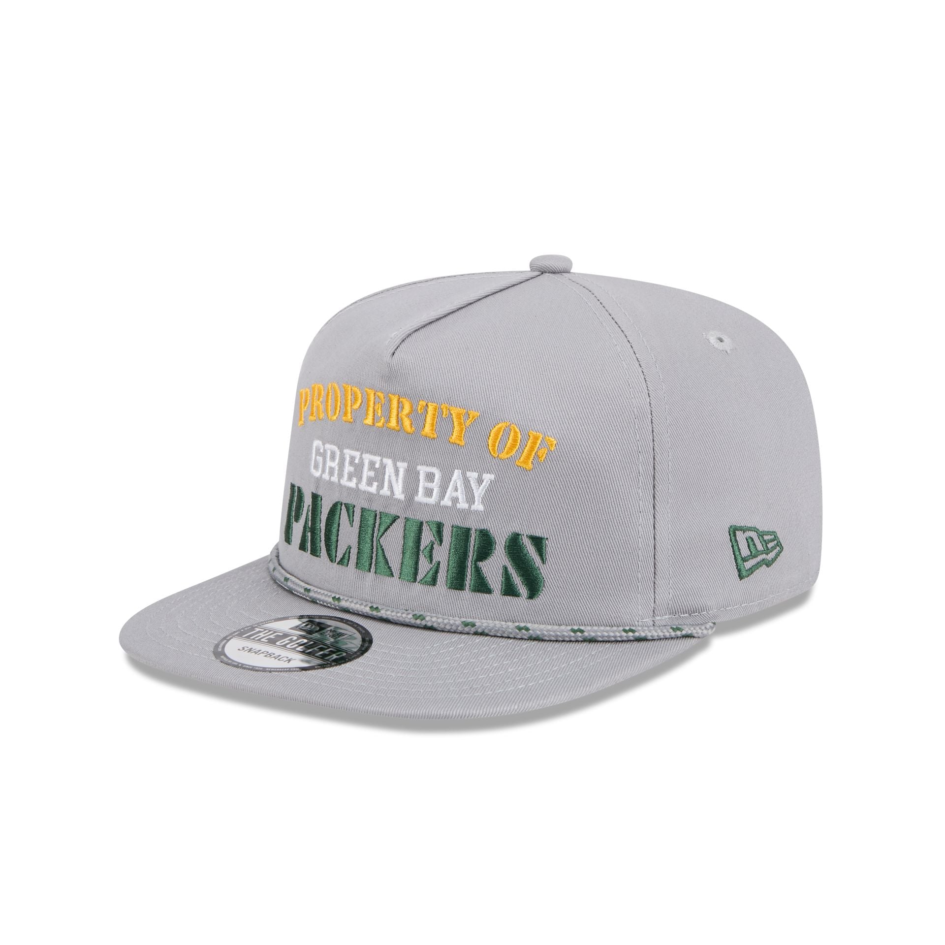Green Bay Packers Vintage Gray Rope Golfer Hat - Image 3
