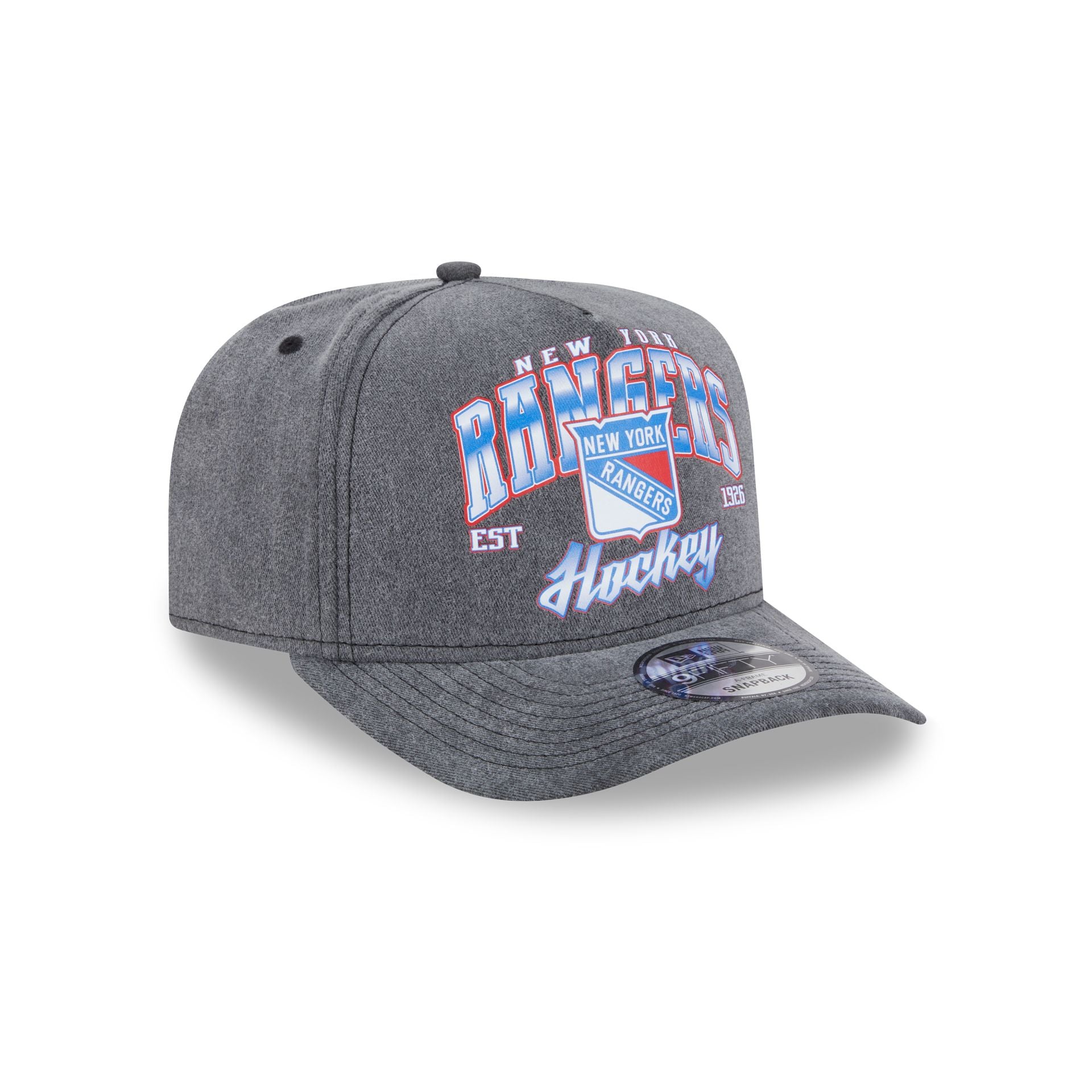 New York Rangers Washed 9FIFTY A-Frame Snapback Hat - Image 3