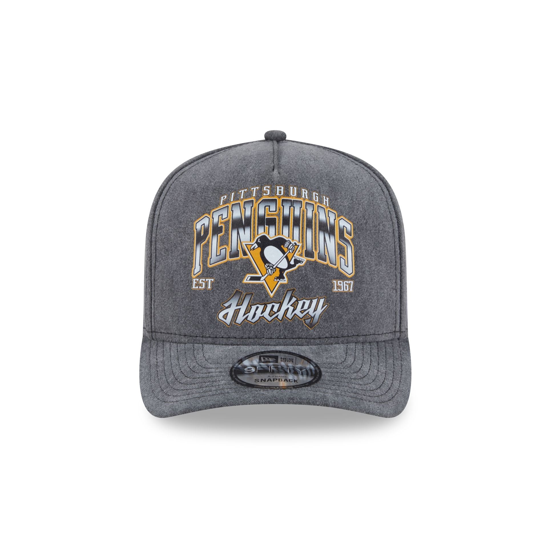 Pittsburgh Penguins Washed 9FIFTY A-Frame Snapback Hat - Image 2