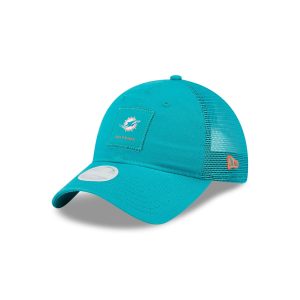 Miami Dolphins Women's Square Stitch 9TWENTY Trucker Hat