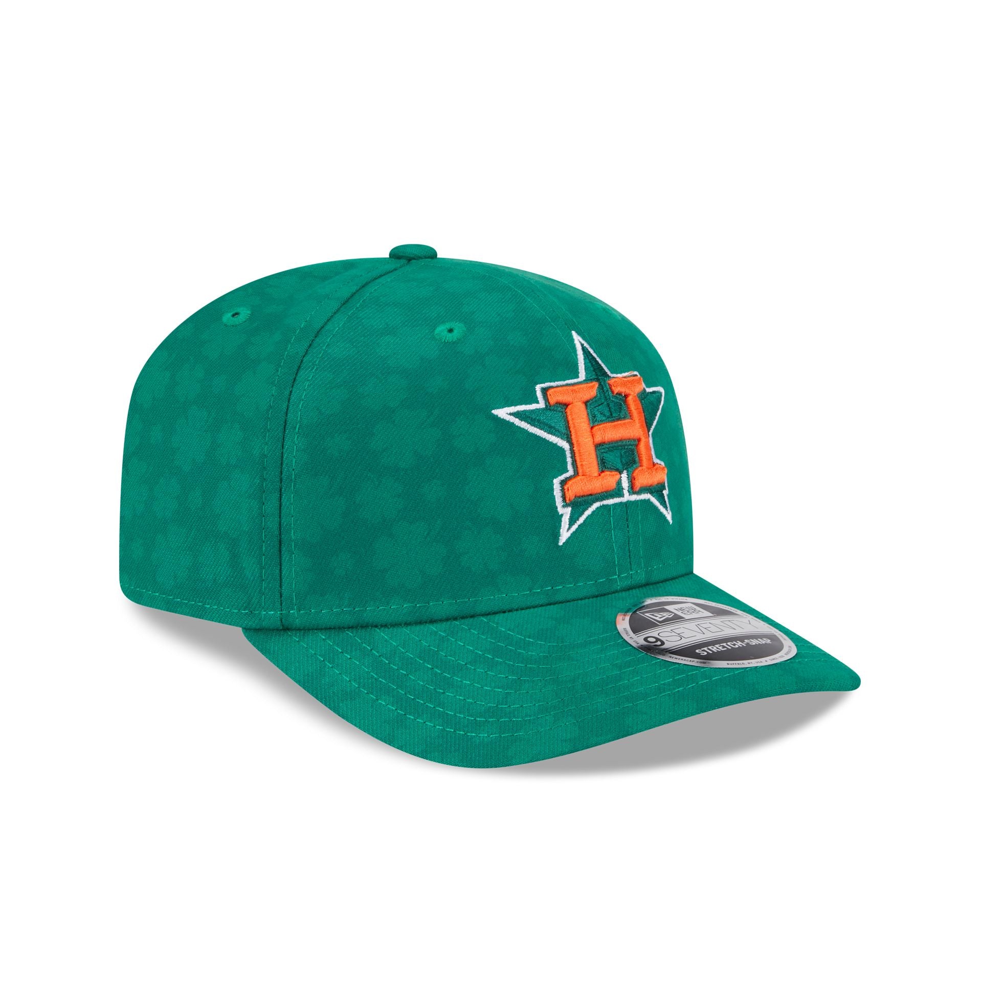 Houston Astros St. Patrick's Day 2025 9SEVENTY Stretch-Snap Hat - Image 3