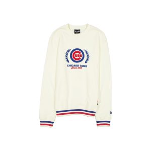 Chicago Cubs Throwback Chrome White Crewneck