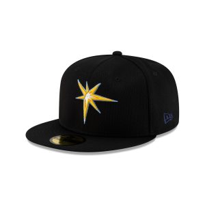 Tampa Bay Rays 2025 Clubhouse Alt Black 59FIFTY Fitted Hat