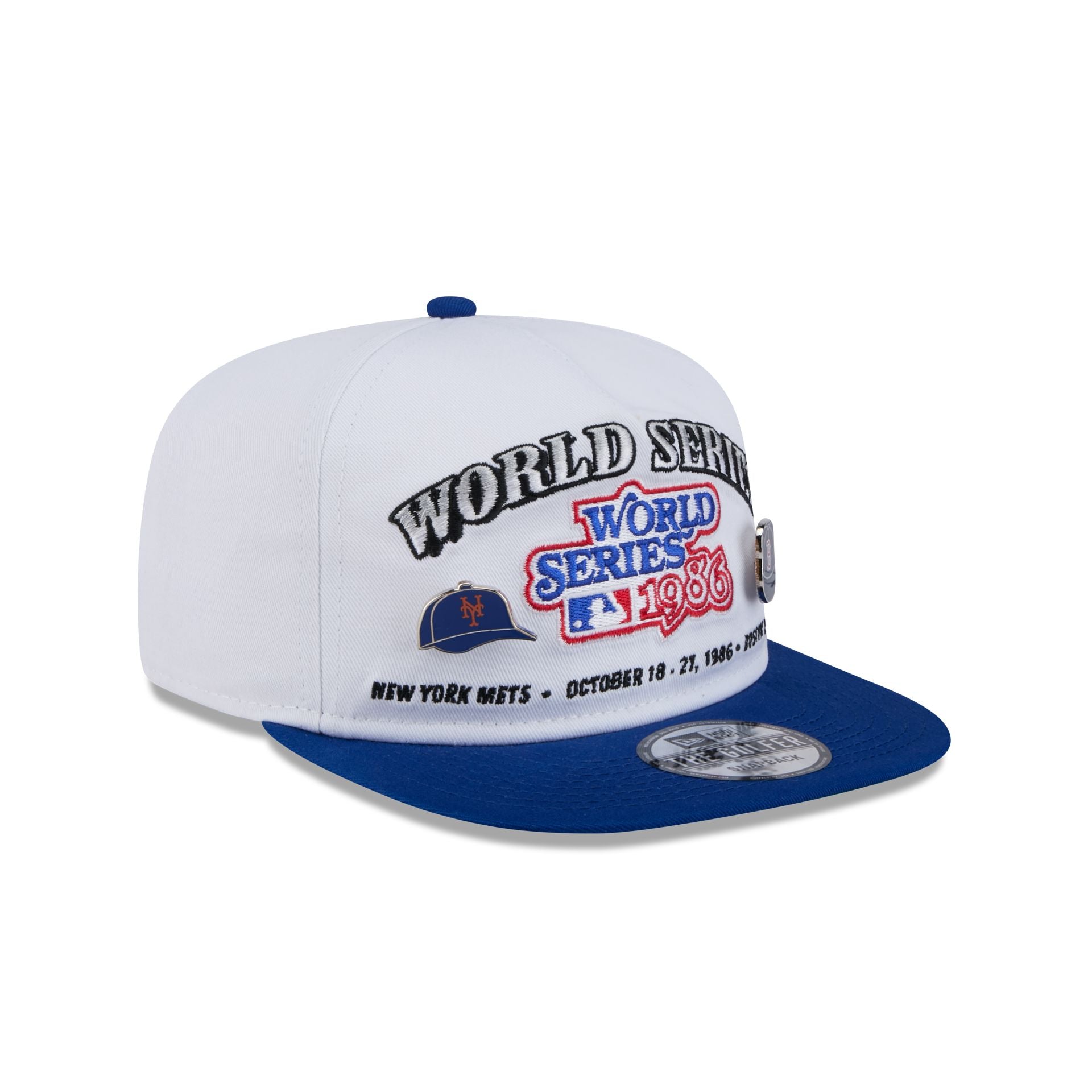 MLB World Series 1986 Championship Pin Golfer Hat - Image 3