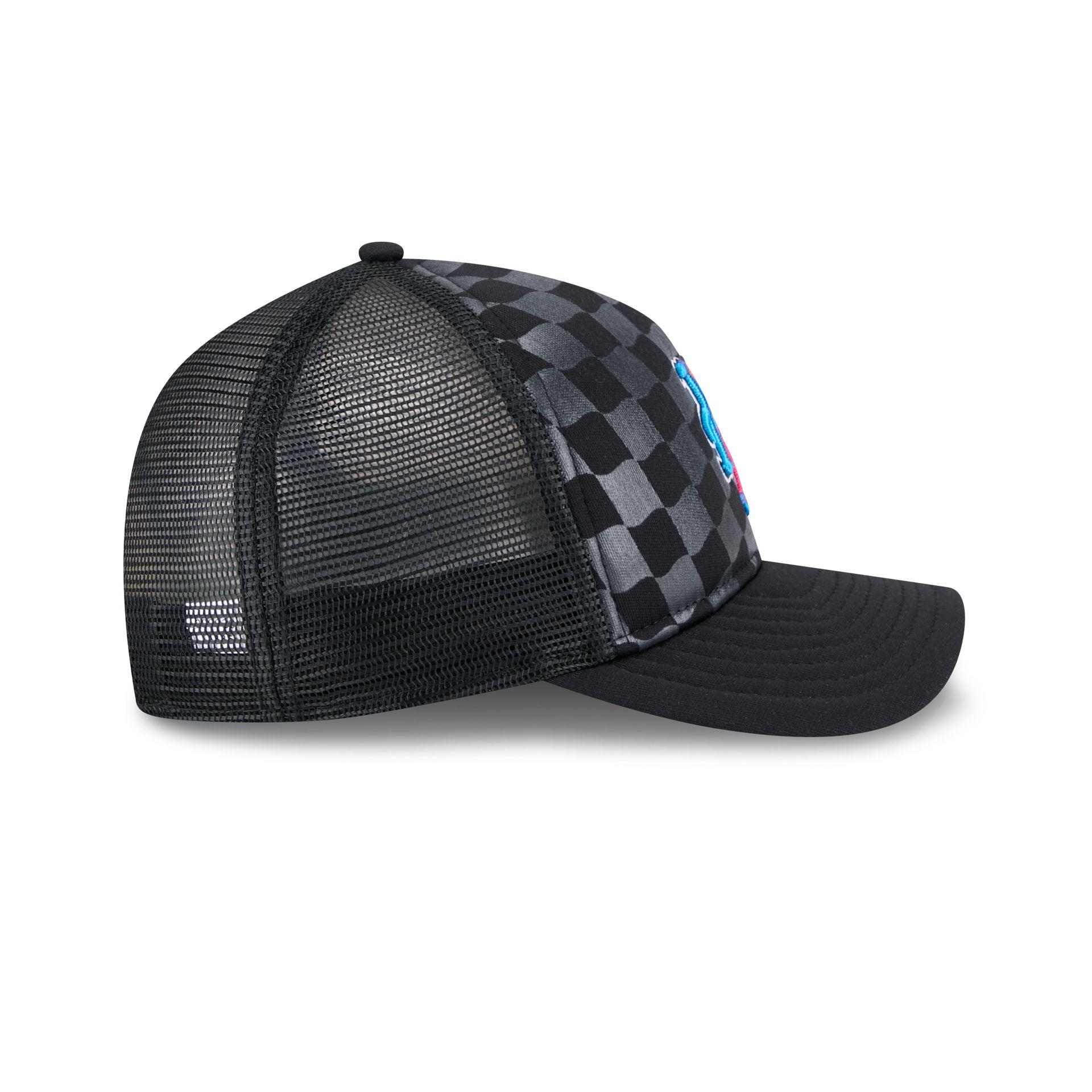 New York Mets Gradient Raceway 9FORTY M-Crown A-Frame Trucker Hat - Image 5
