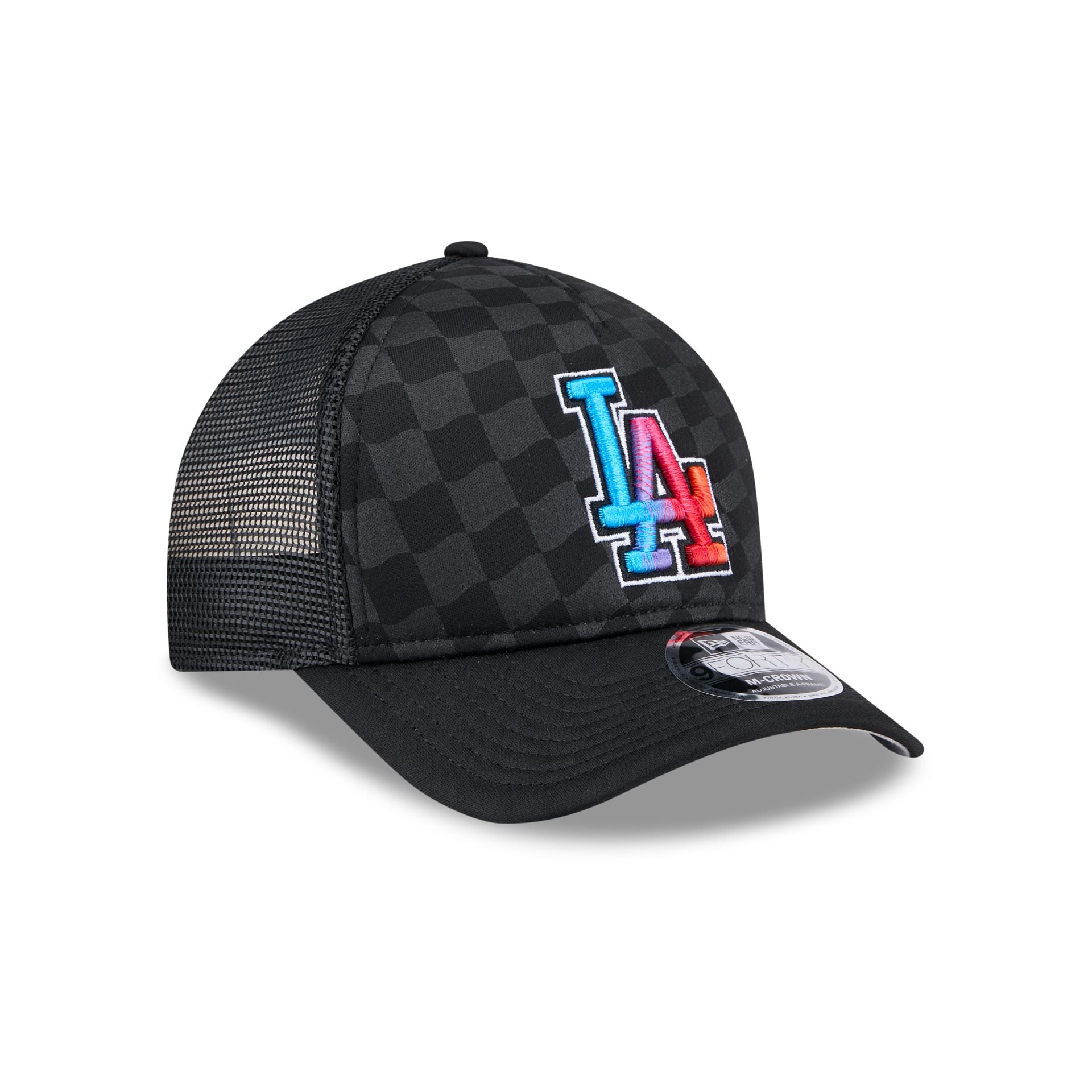 Los Angeles Dodgers Gradient Raceway 9FORTY M-Crown A-Frame Trucker Hat - Image 3