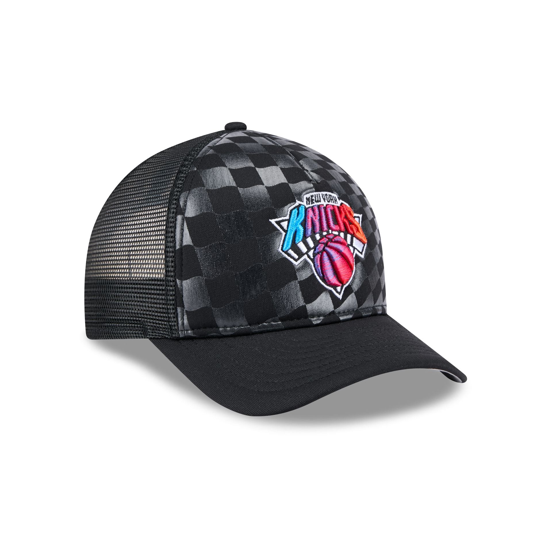 New York Knicks Gradient Raceway 9FORTY M-Crown A-Frame Trucker Hat - Image 3