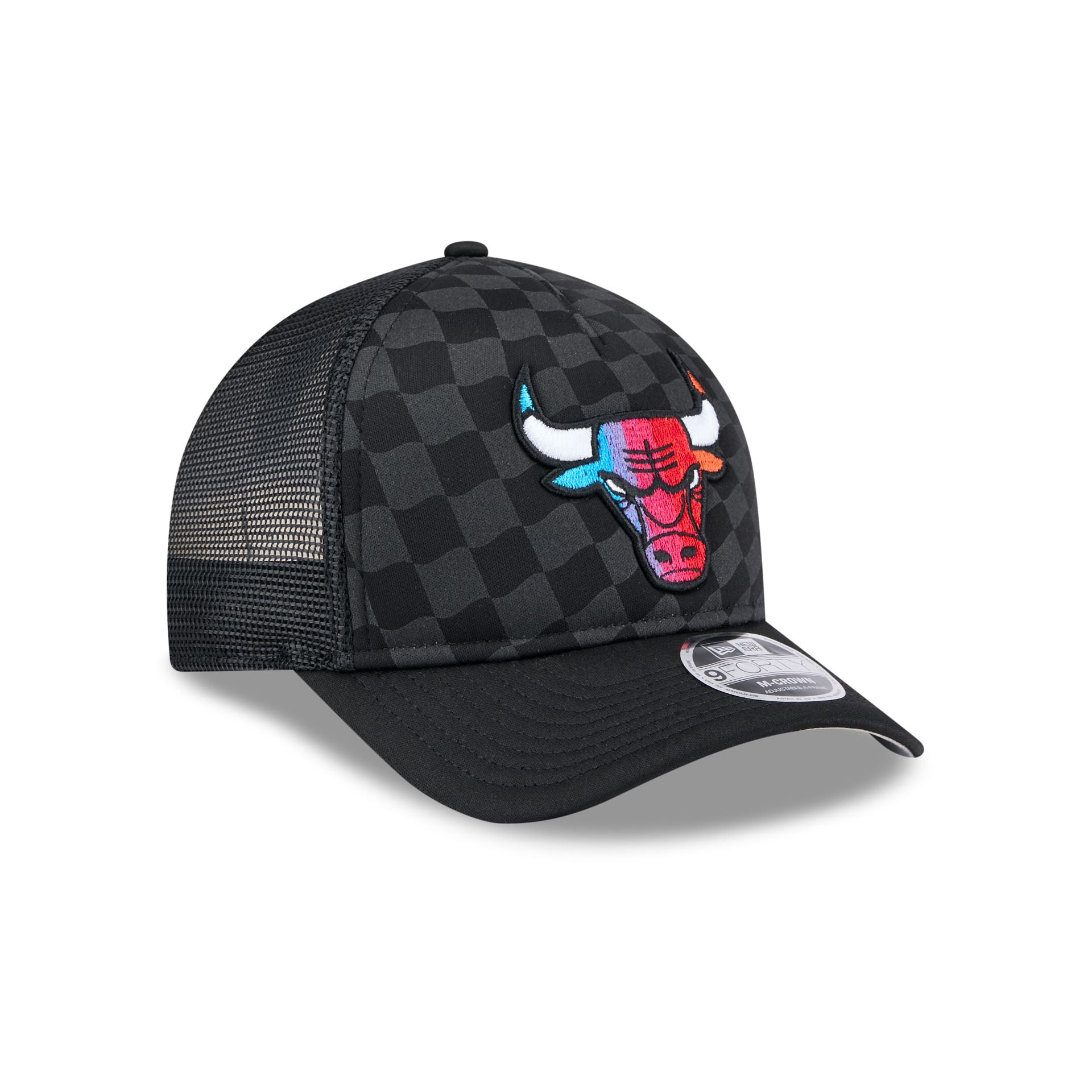 Chicago Bulls Gradient Raceway 9FORTY M-Crown A-Frame Trucker Hat - Image 3
