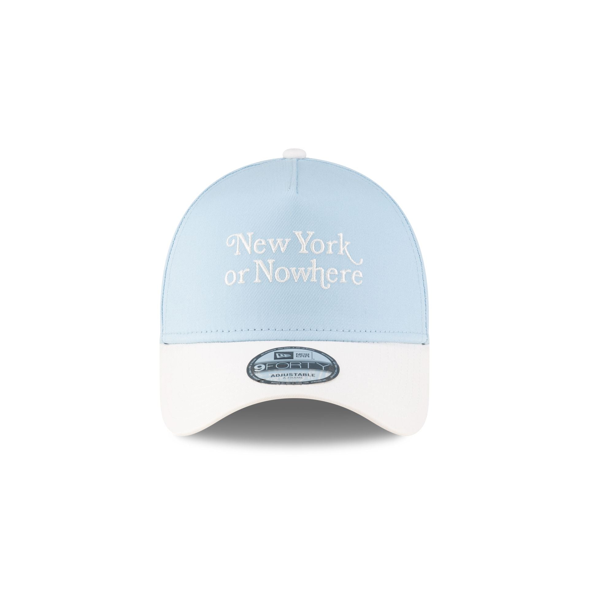 New York or Nowhere x New York Yankees Blue Wordmark 9FORTY A-Frame Snapback Hat - Image 2