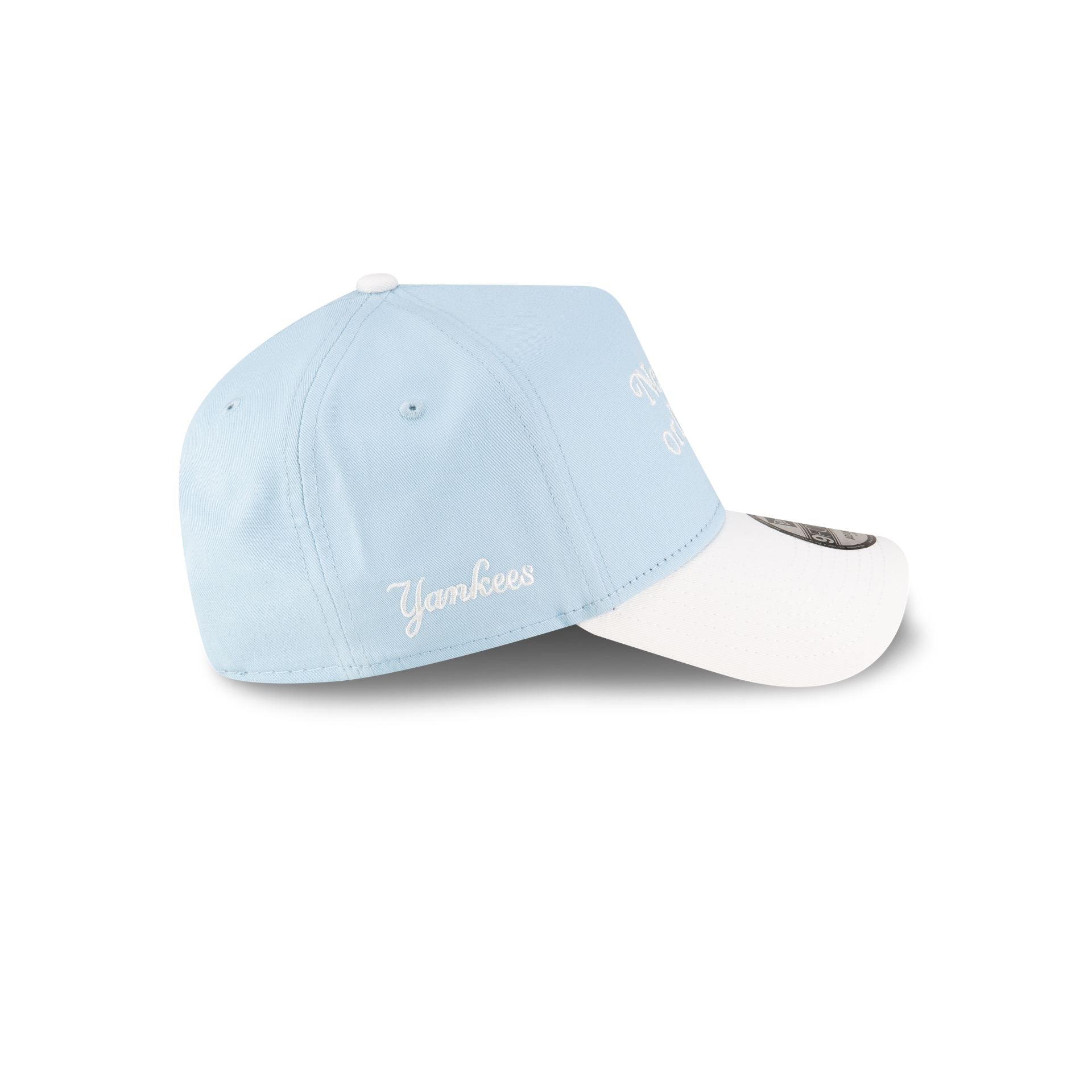 New York or Nowhere x New York Yankees Blue Wordmark 9FORTY A-Frame Snapback Hat - Image 4