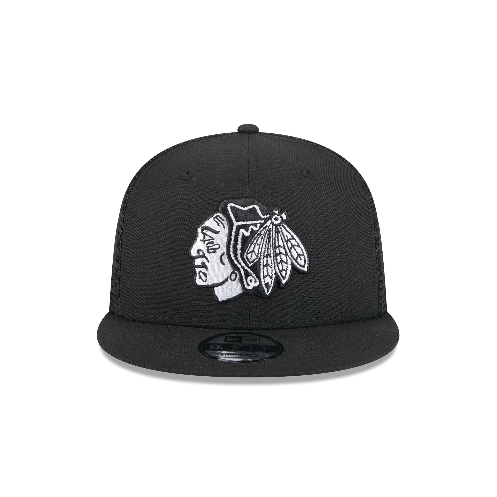 Chicago Blackhawks Black 9FIFTY Trucker Hat - Image 2